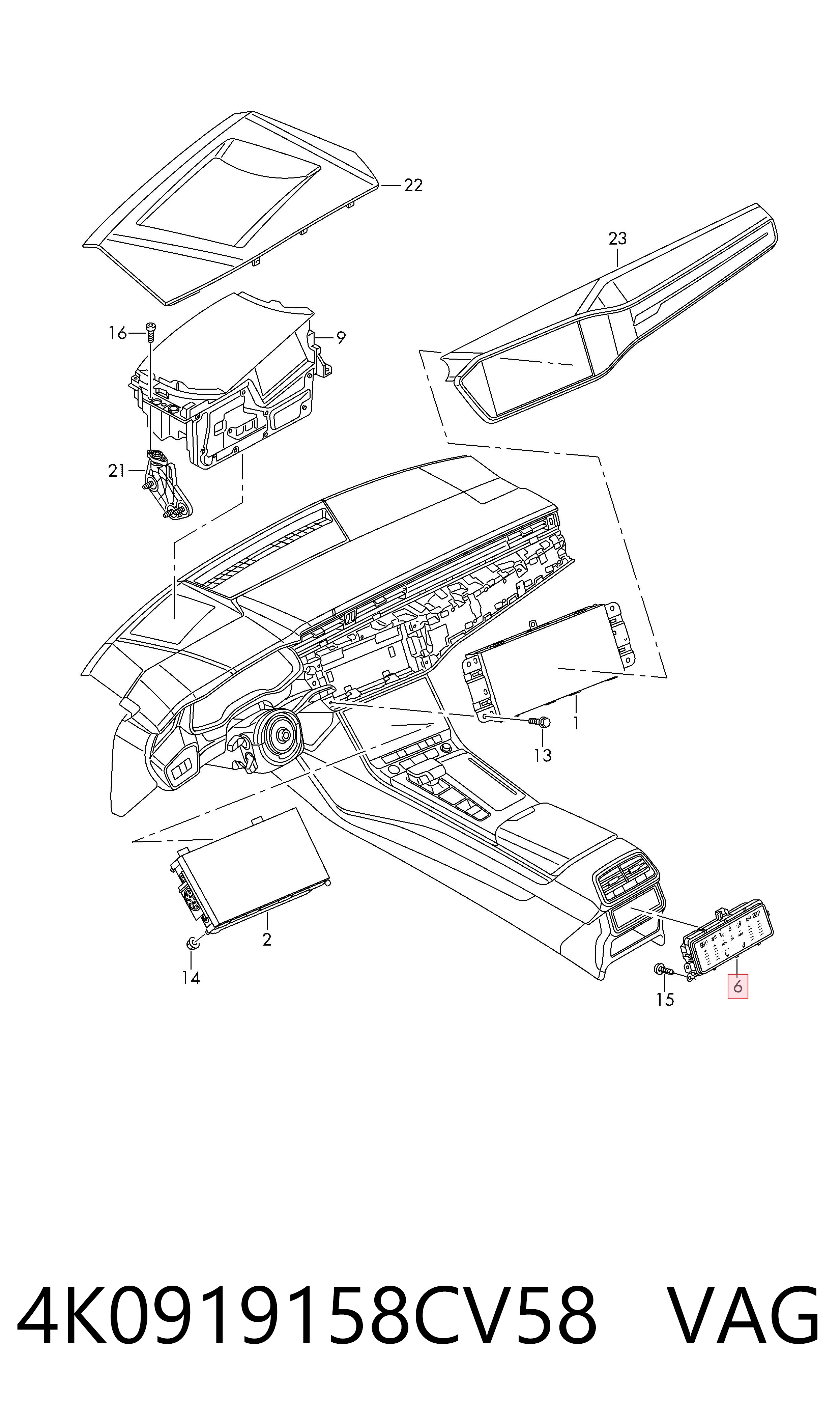 Unidade de controlo dos modos de aquecimento/condicionamento Audi A6  4A2 ao melhor preço