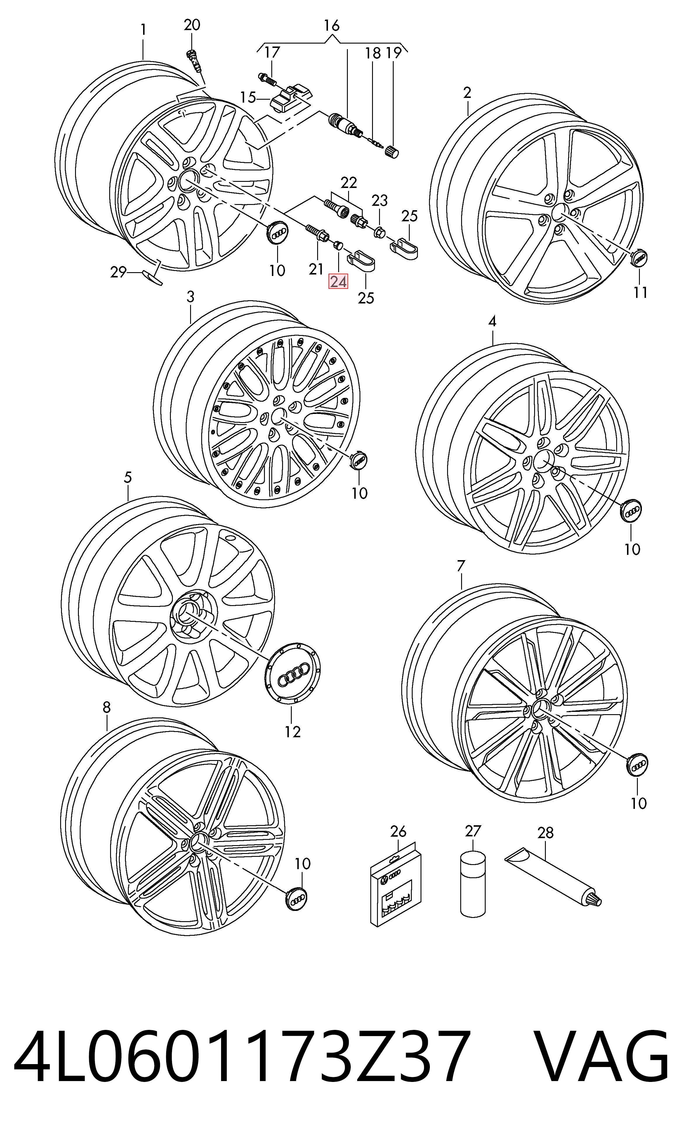 4L0601173Z37 VAG 