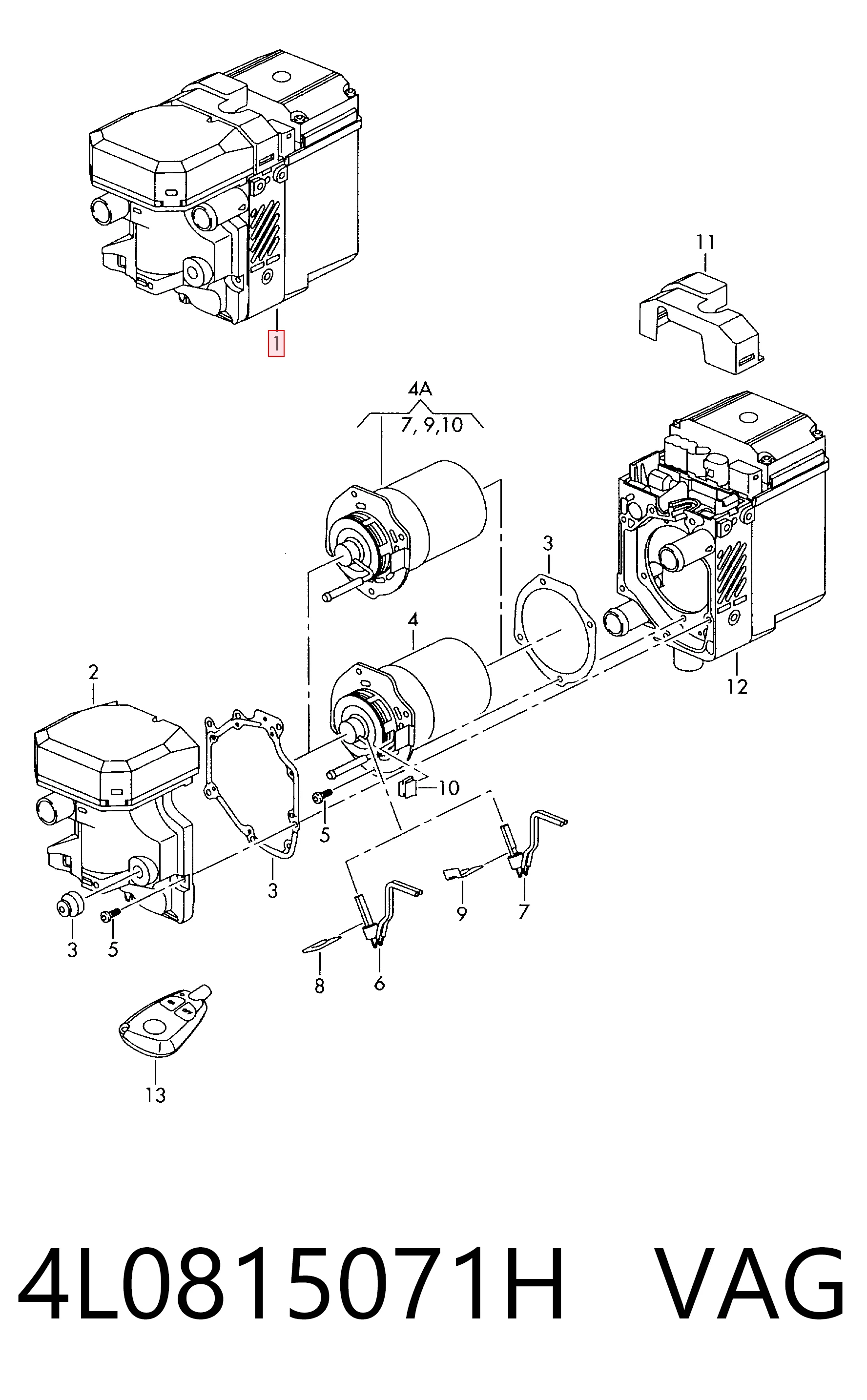 4L0815071H VAG Calorífero autônomo