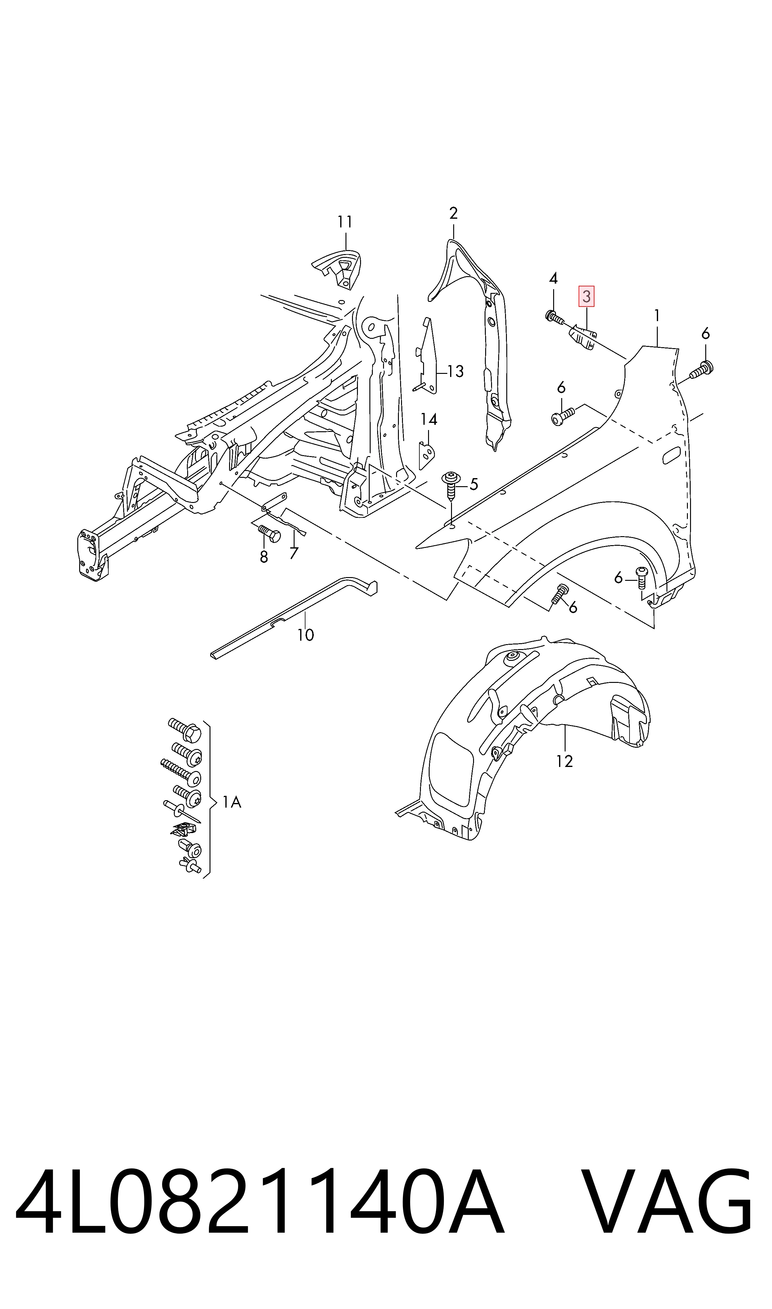 4L0821140A VAG