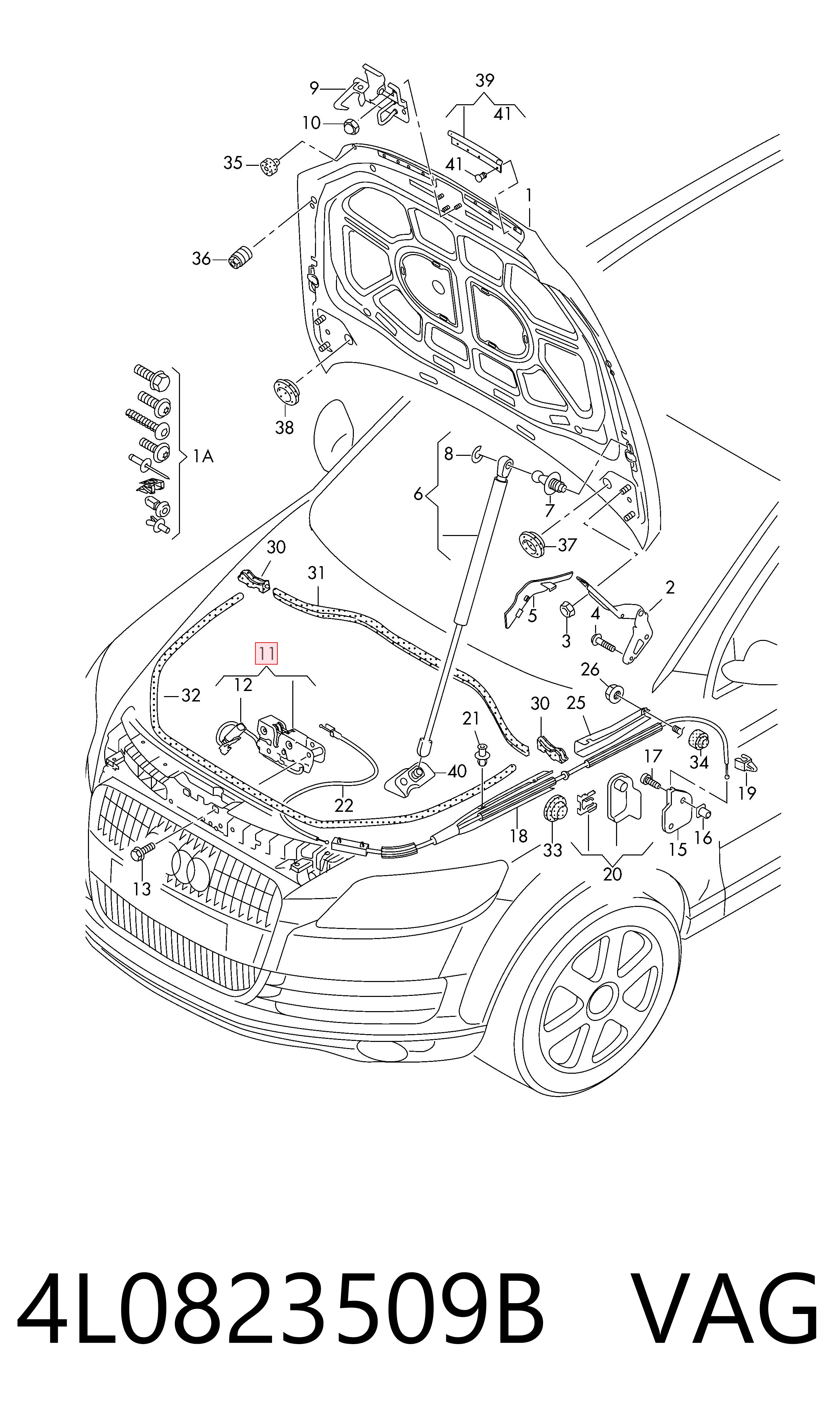 4L0823509B VAG Fecho da capota