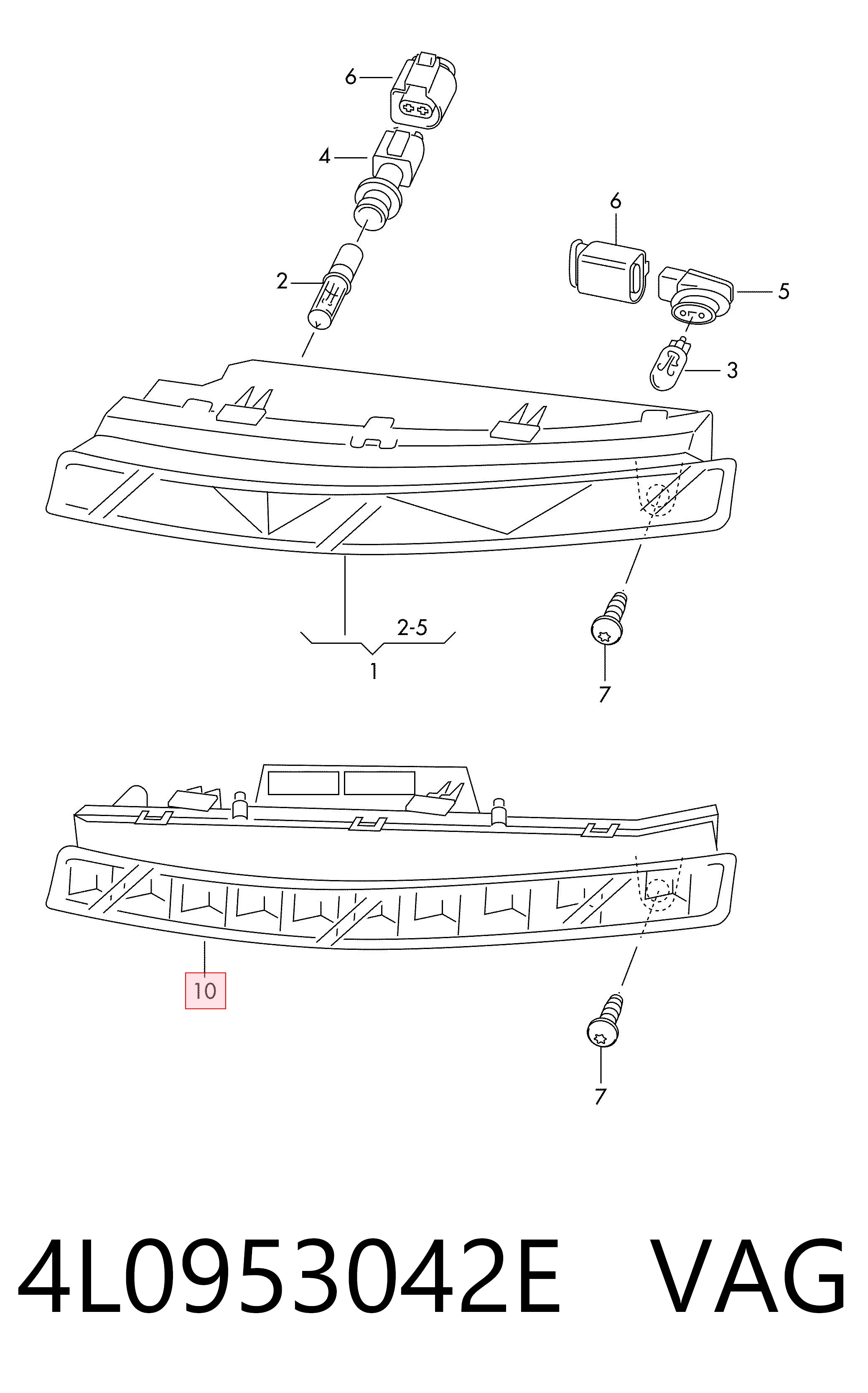 4L0953042E VAG Pisca-pisca direito