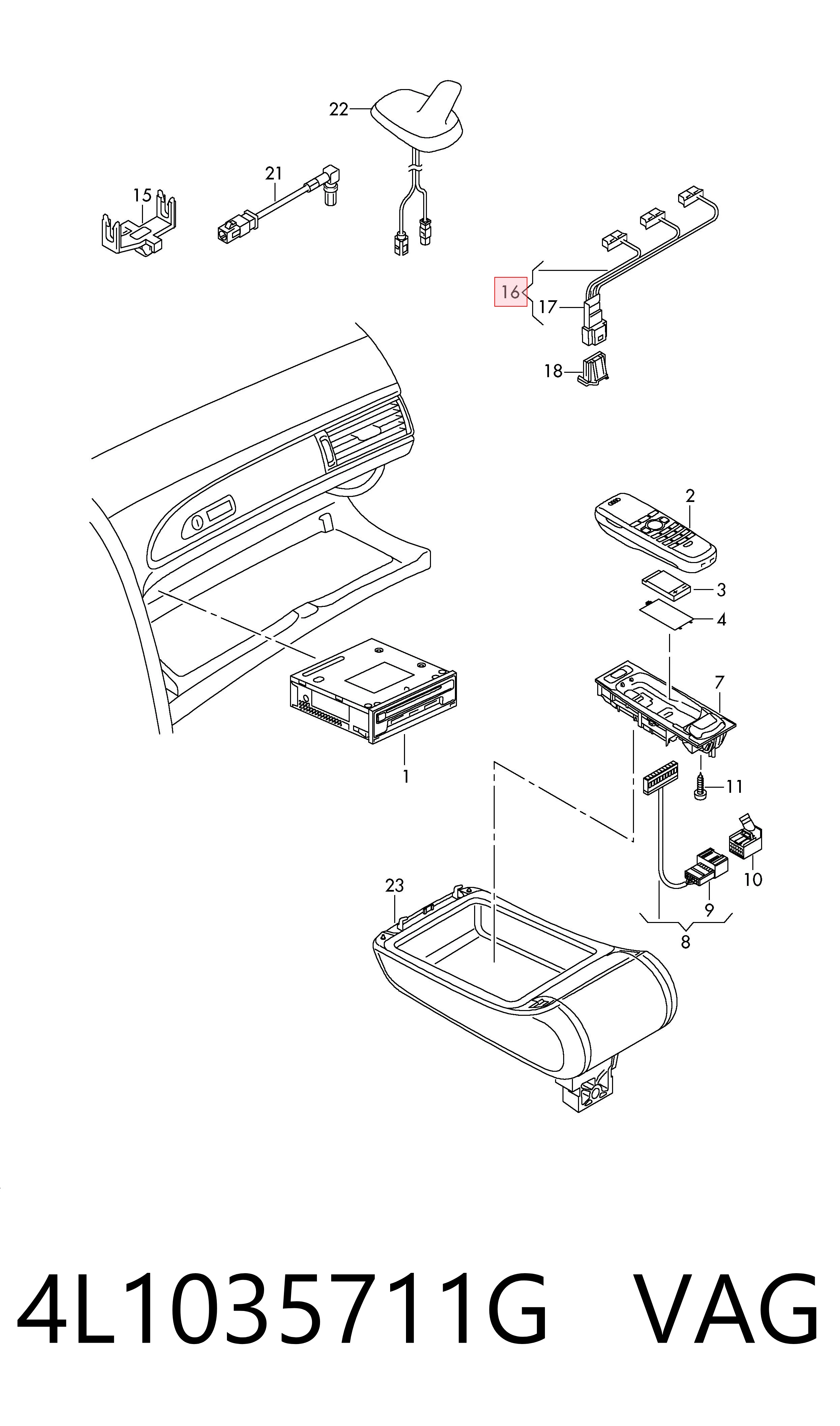 4L1035711G VAG Fios de alta voltagem, kit