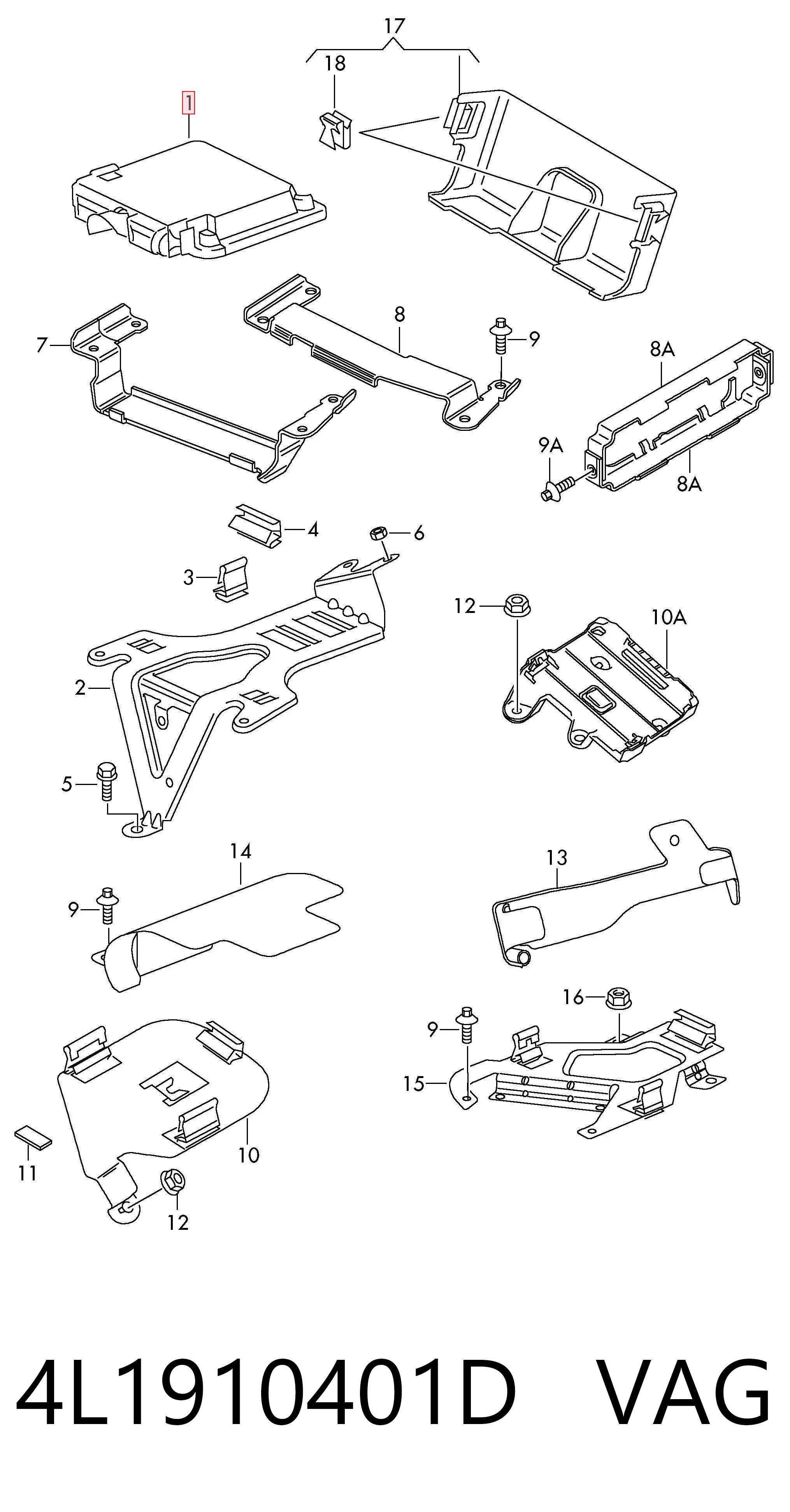  Módulo de direção (Centralina eletrônica) de motor Audi Q7 SUV (4LB) (2006 - 2016) 