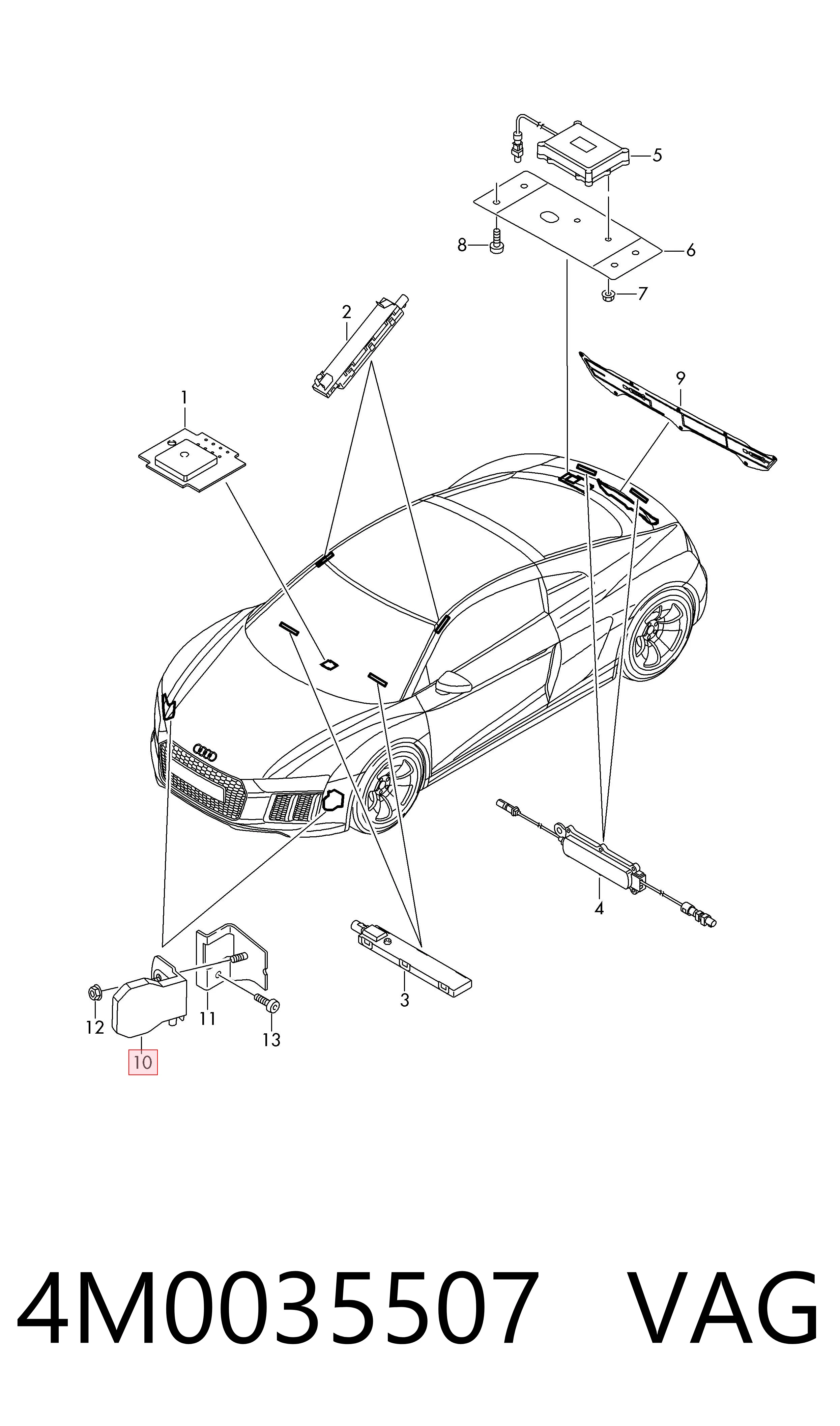 Antena Seat Ibiza V KJ1, KJG