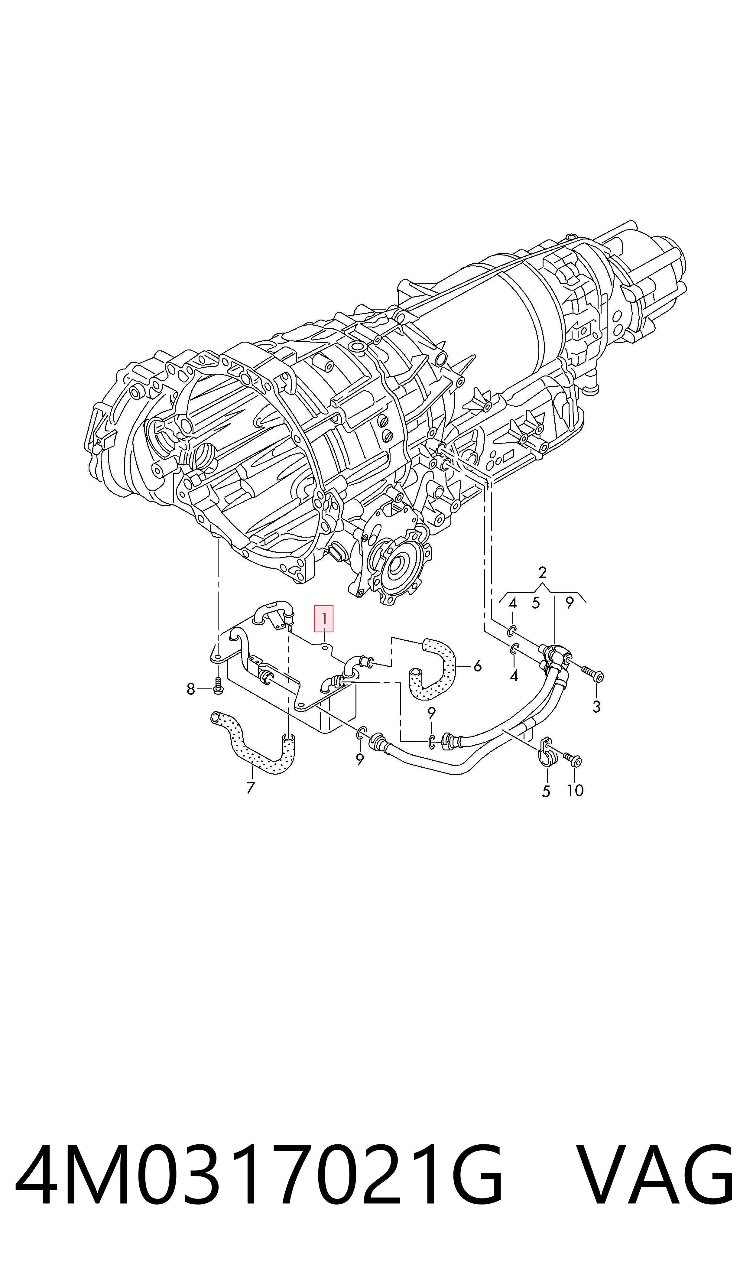 4M0317021G VAG Radiador de esfriamento, Caixa Automática de Mudança