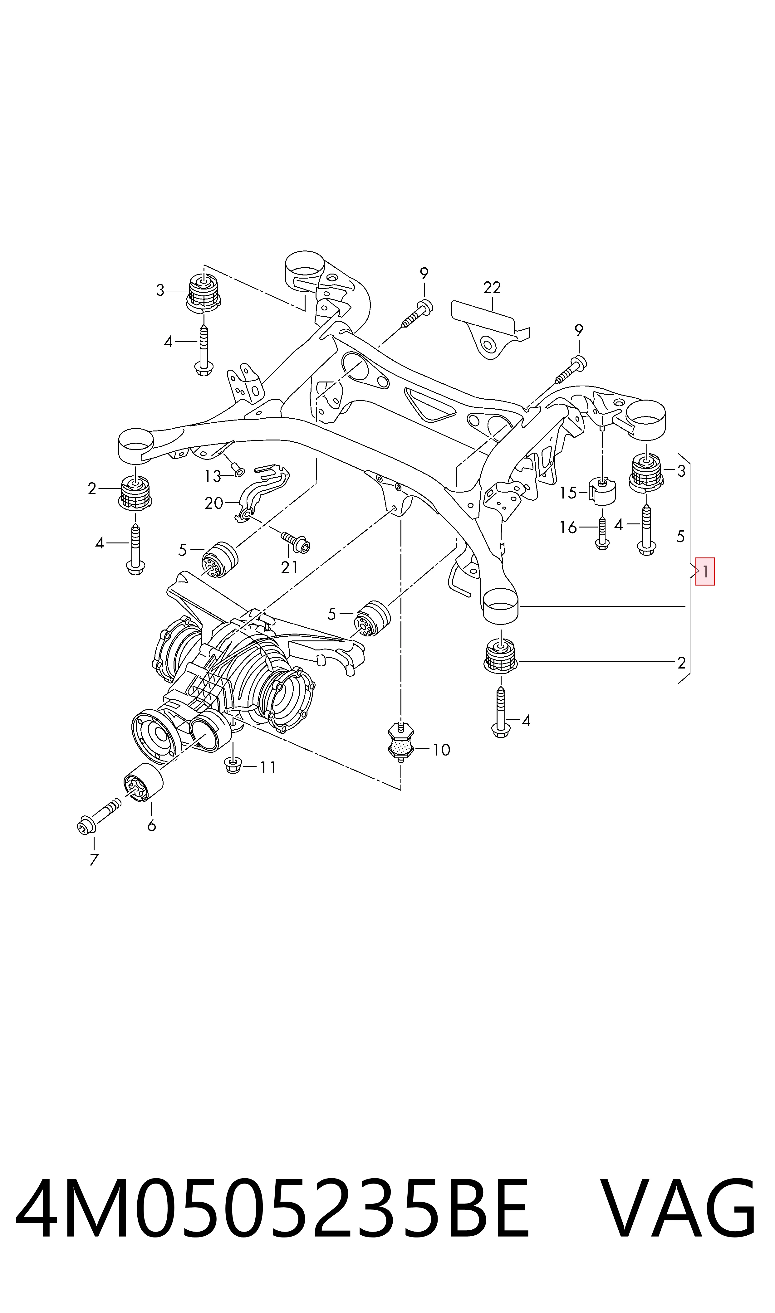 Compre Viga de suspensão traseira (plataforma veicular) Audi Q7 