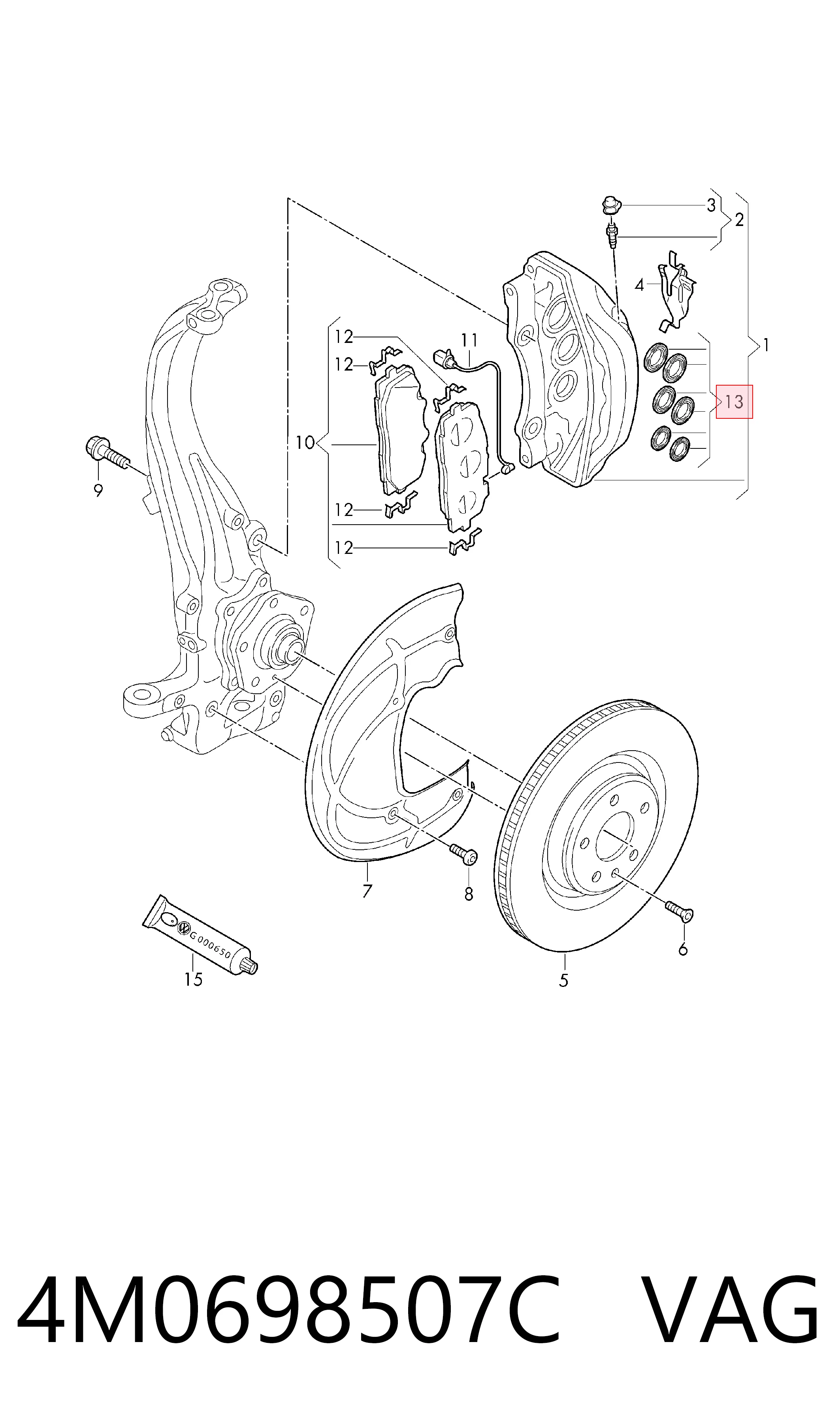 Kit de reparação de suporte do freio dianteiro Audi A6 preço, a partir de 24,79 USD