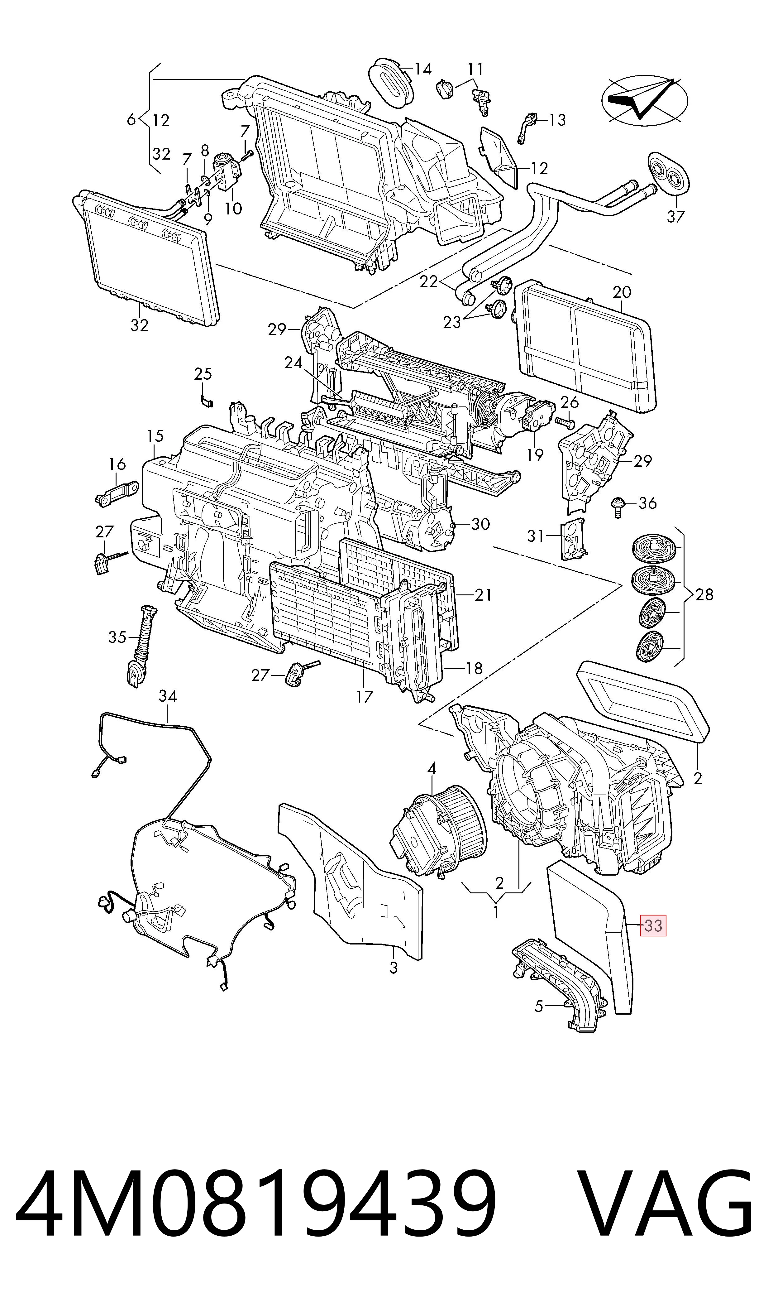 Filtro de salão VAG 4M0819439 preço, a partir de 19,06 USD