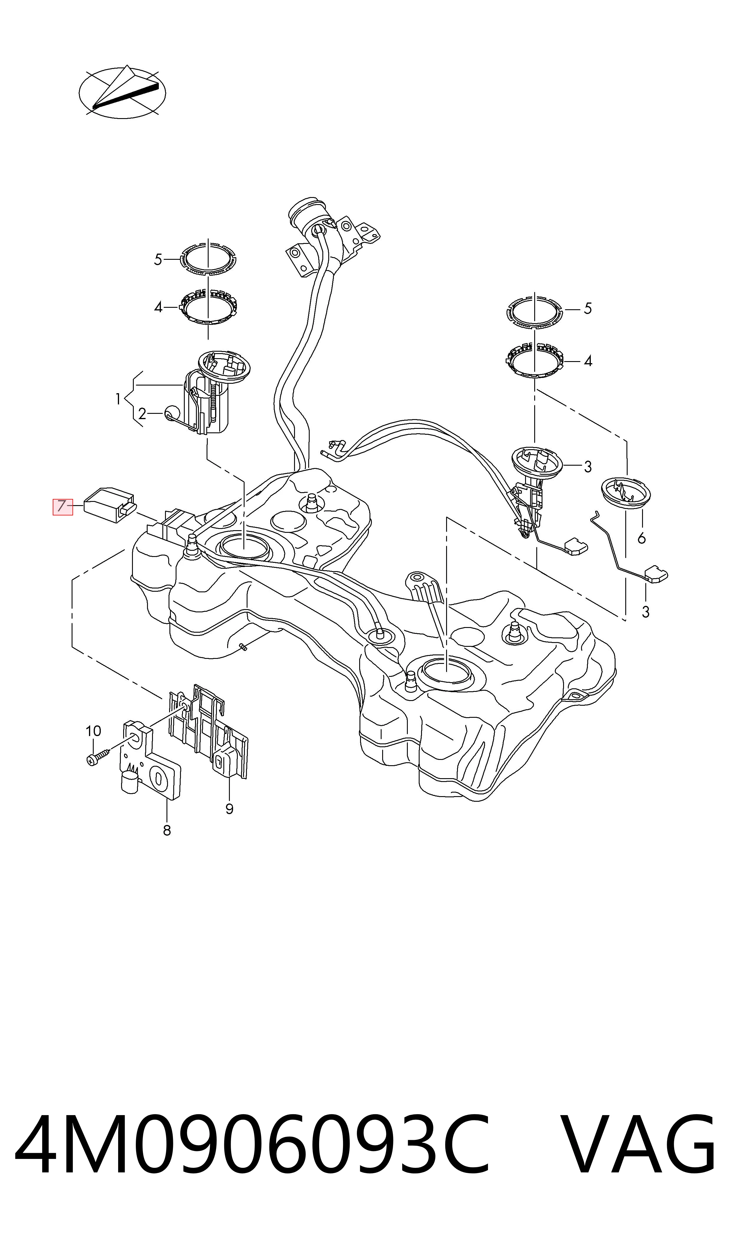 Módulo de direção (Centralina eletrônica) da bomba de combustível Bentley 4M0906093N preço, a partir de 81,86 USD