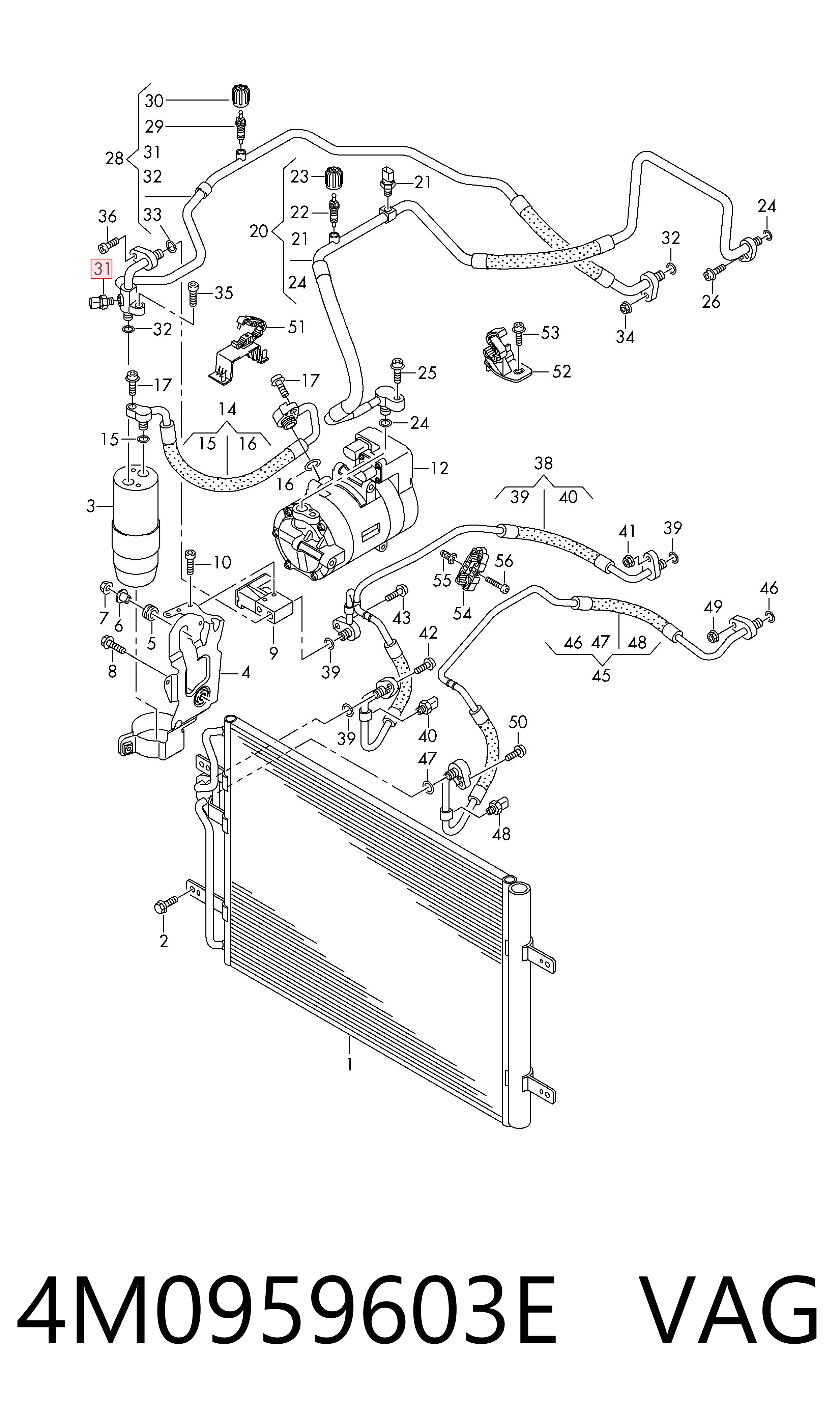 Sensor de pressão absoluta de aparelho de ar condicionado 51959026 AND