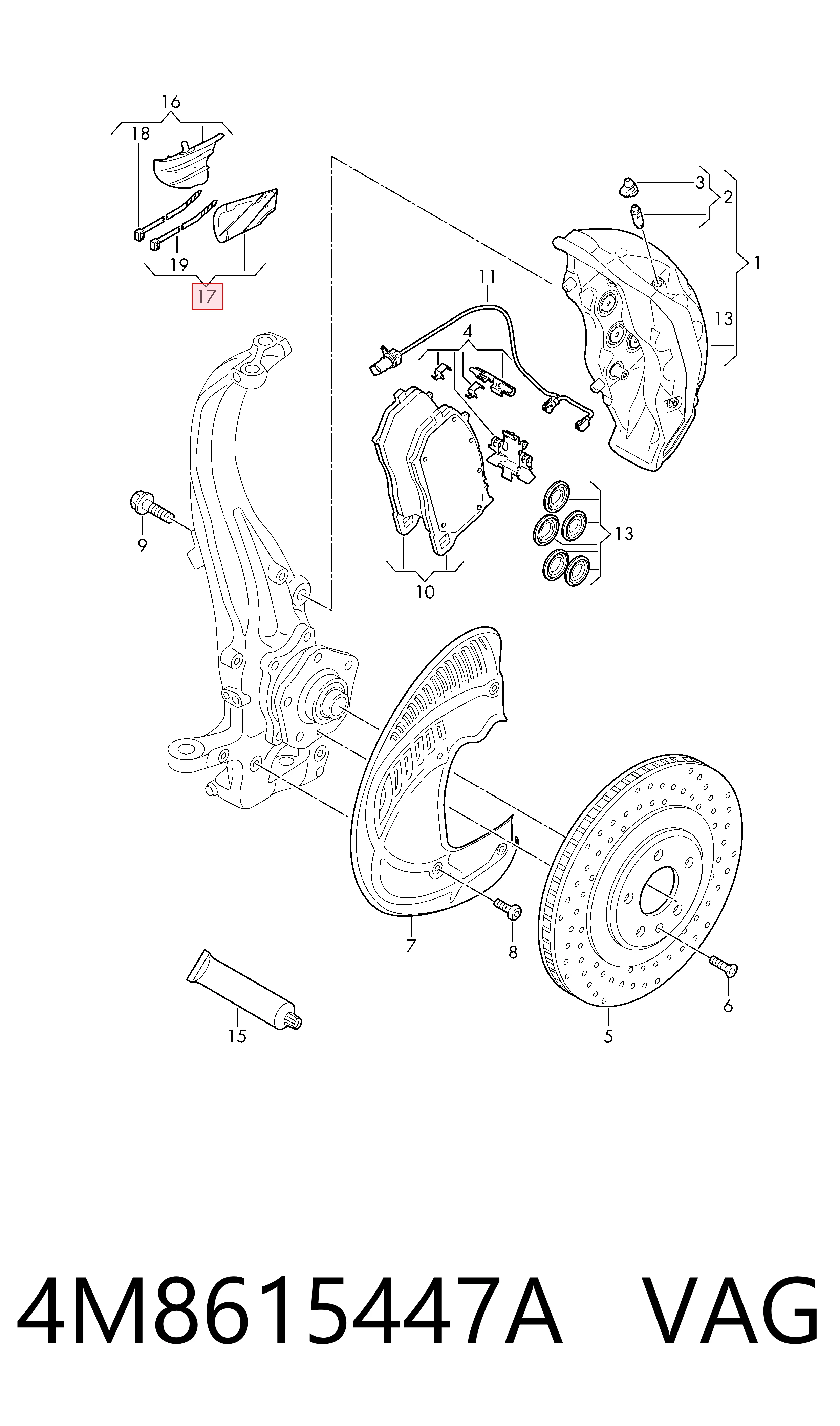  VAG 4M8615447A preço, a partir de 36,13 USD