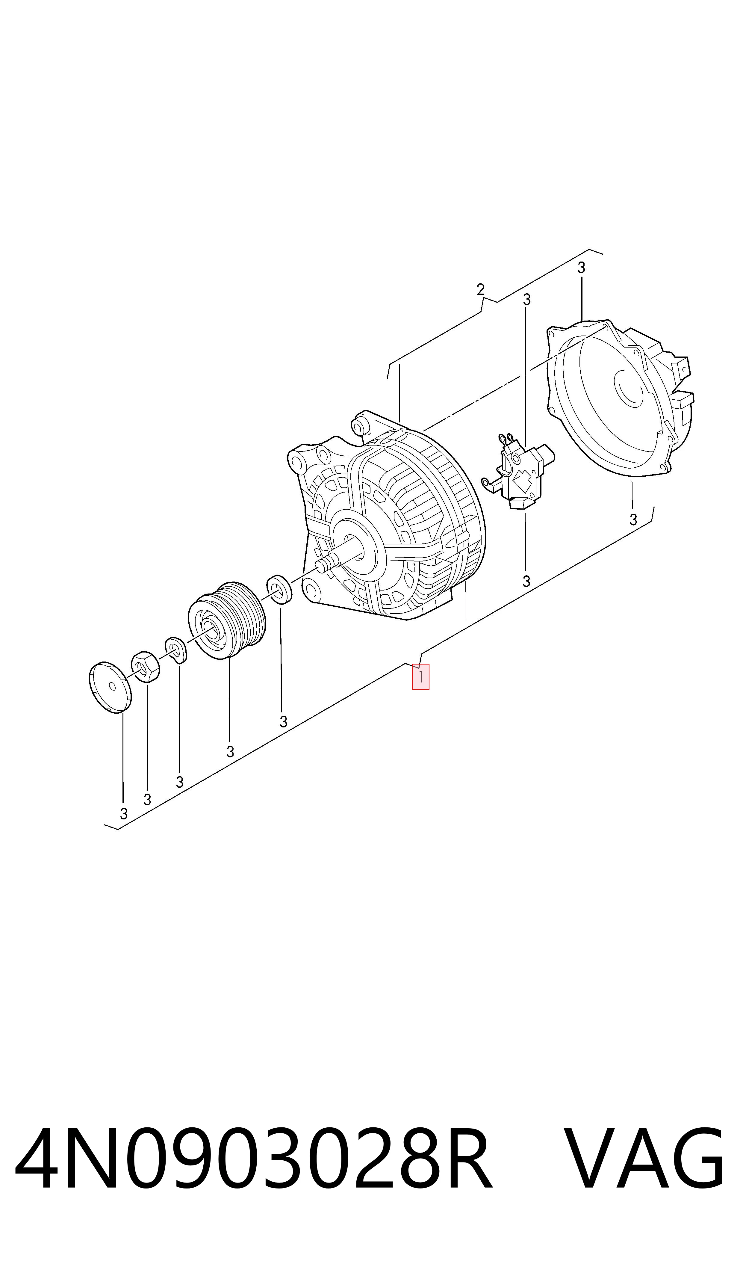 4N0903028R VAG Gerador