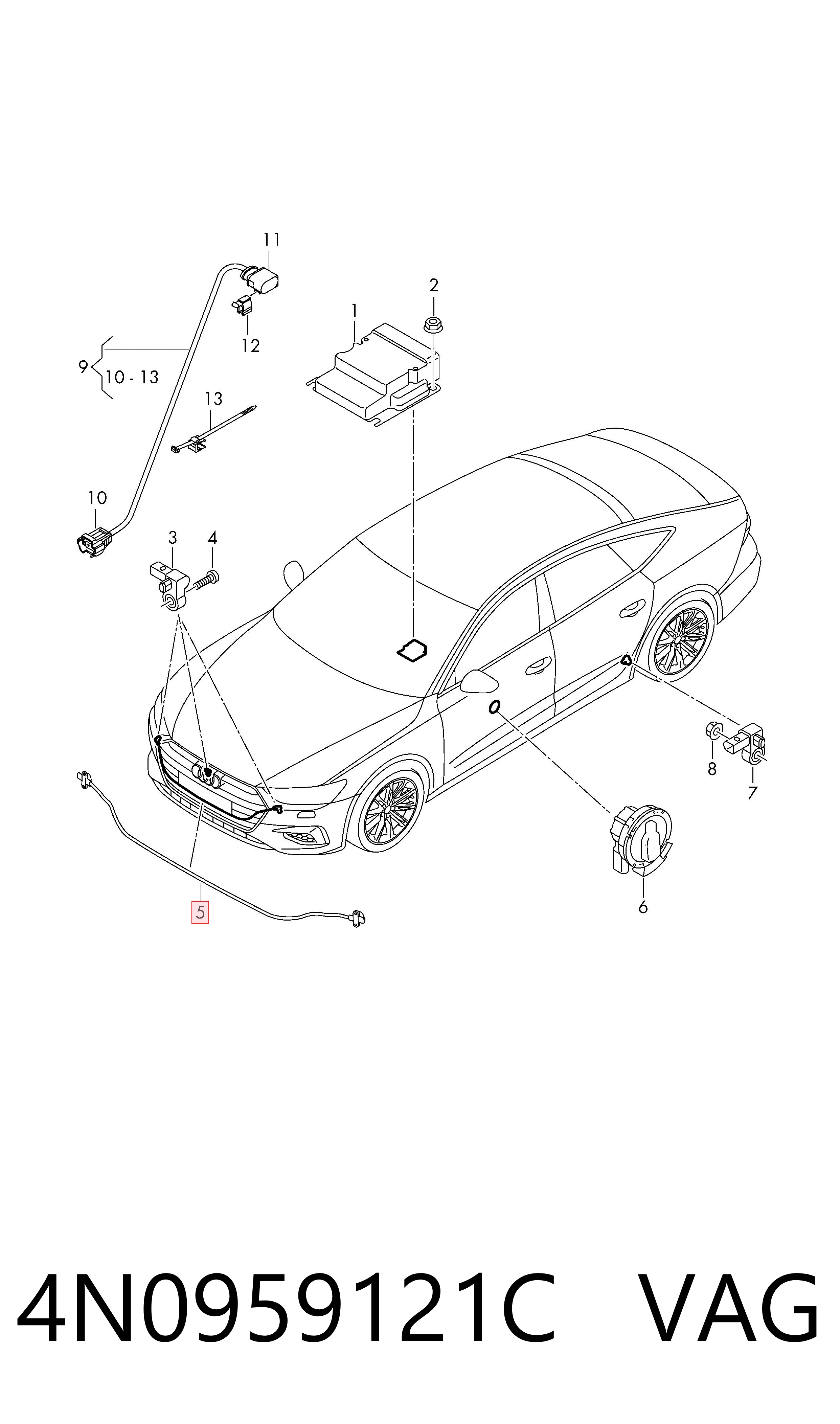 4N0959121C VAG Sensor de detonação
