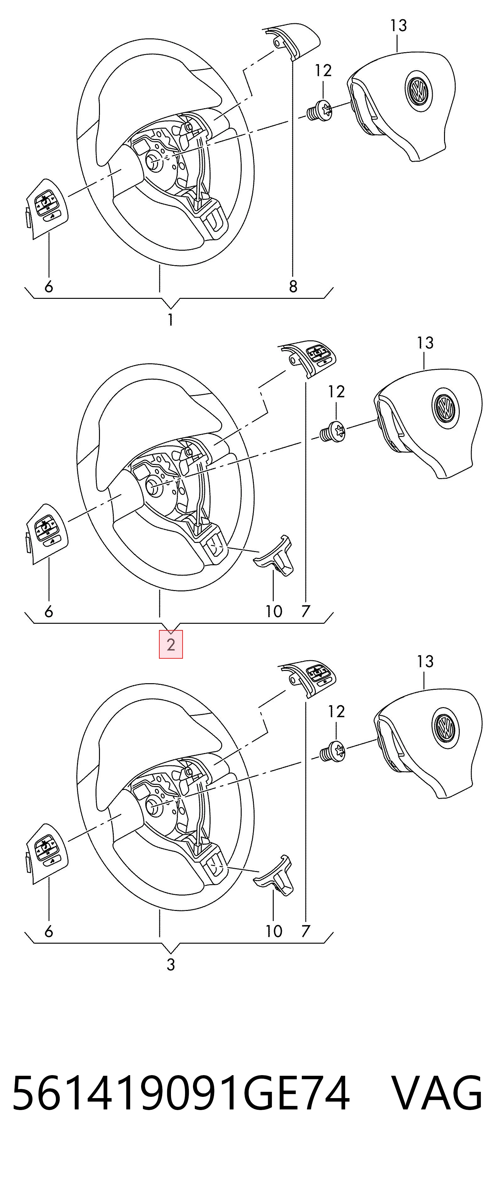 561419091GE74 VAG Volante