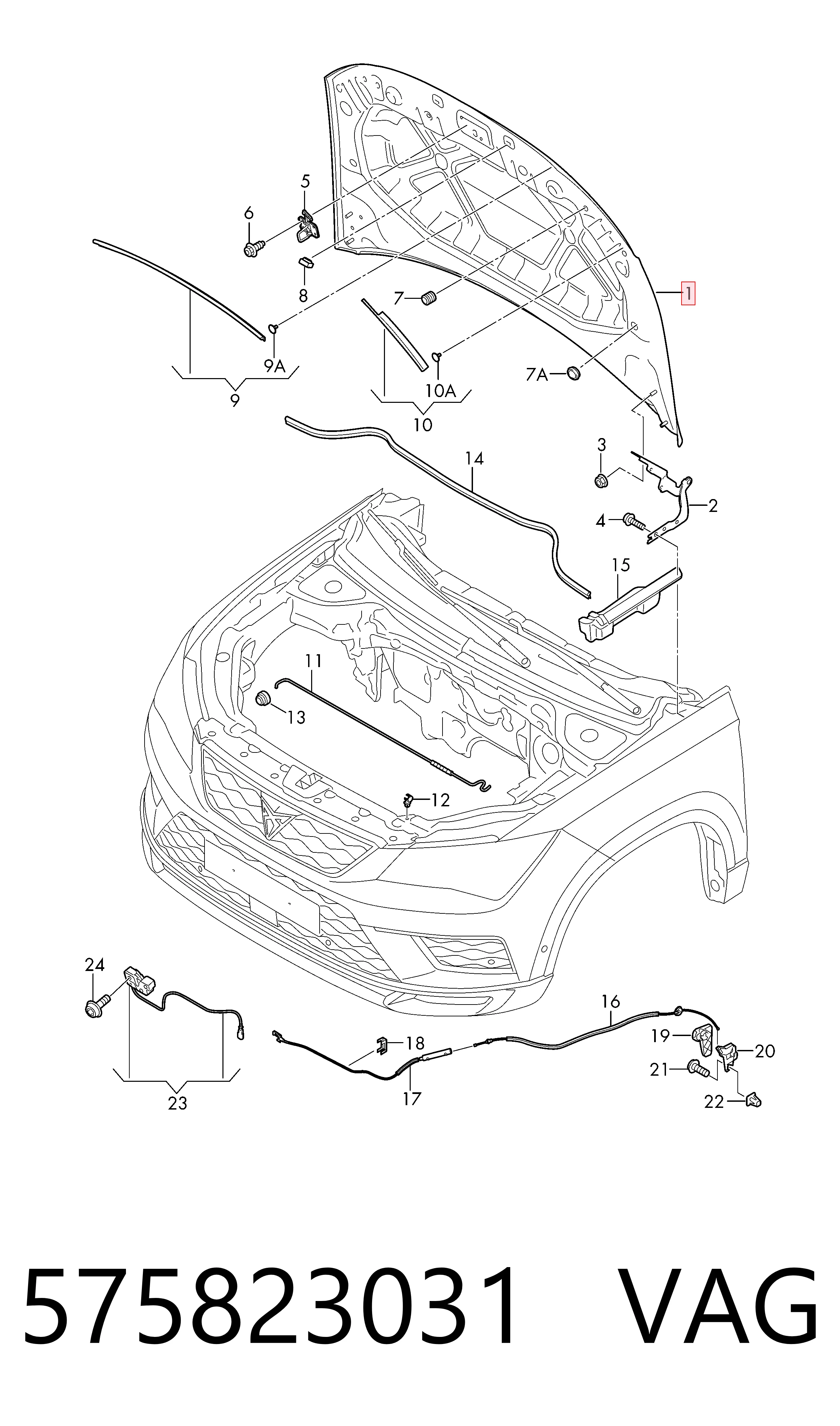 Capota para Seat ATECA  KH7, KHP