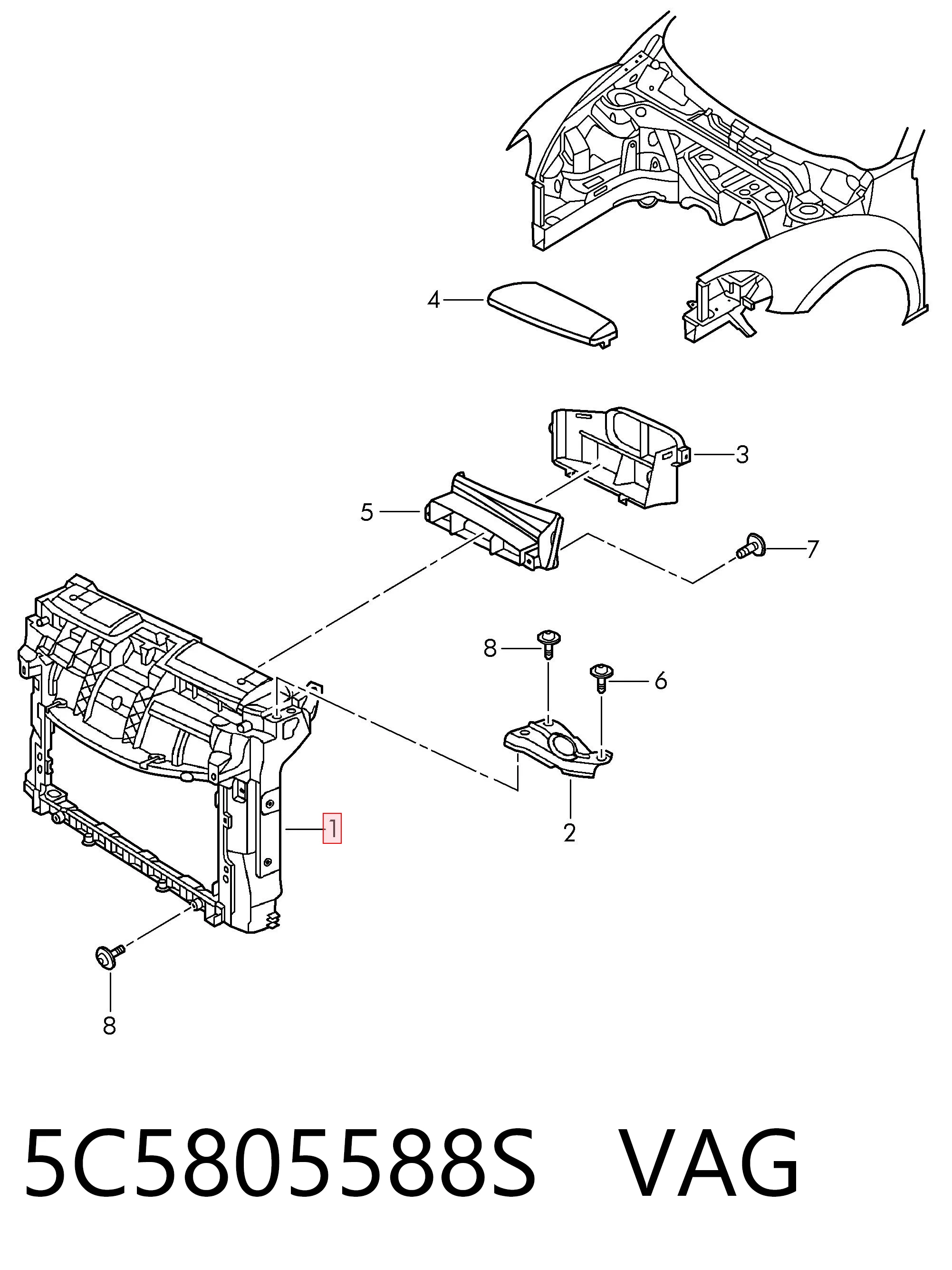 5C5805588S VAG