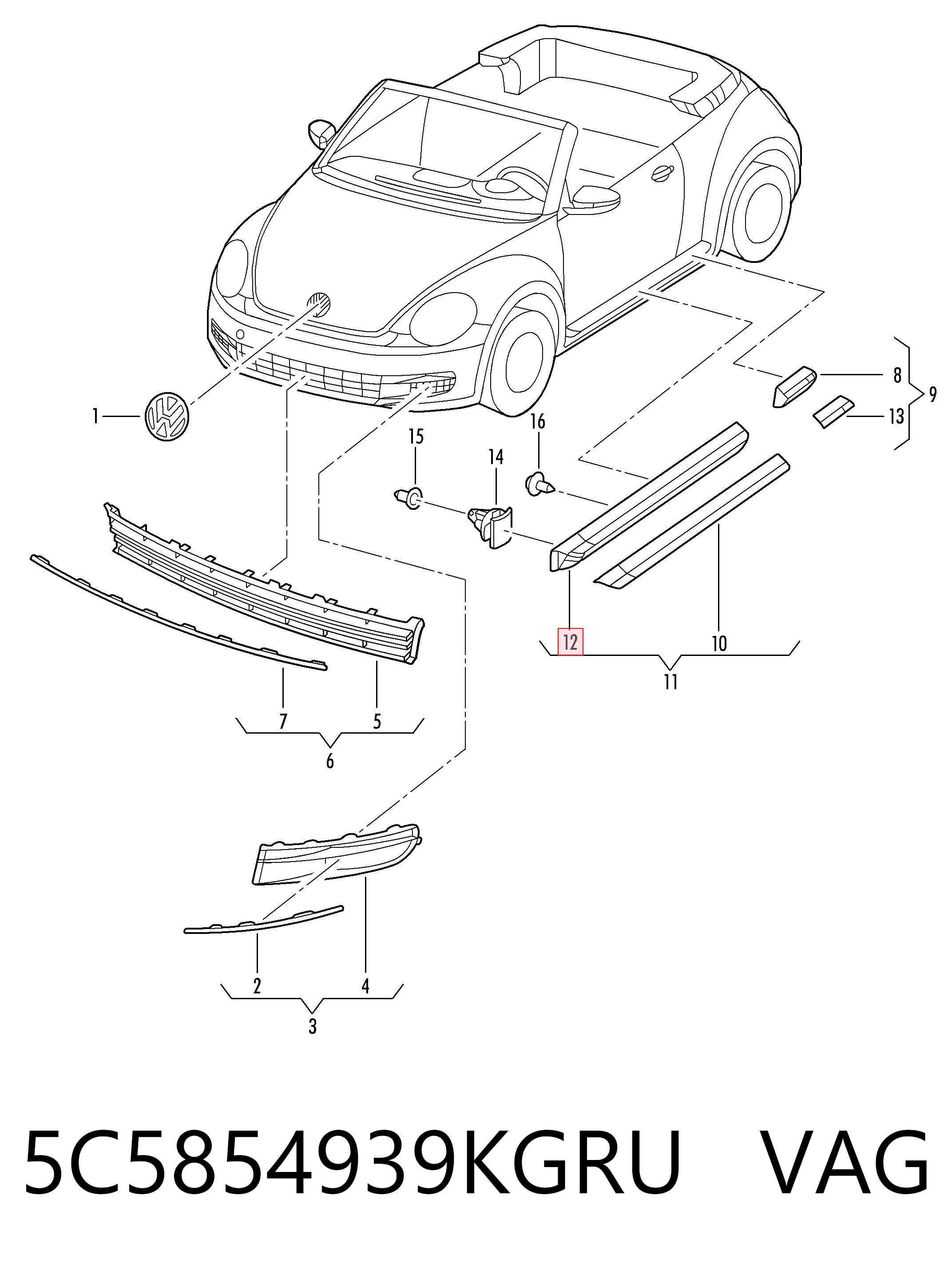 5C5854939KGRU VAG