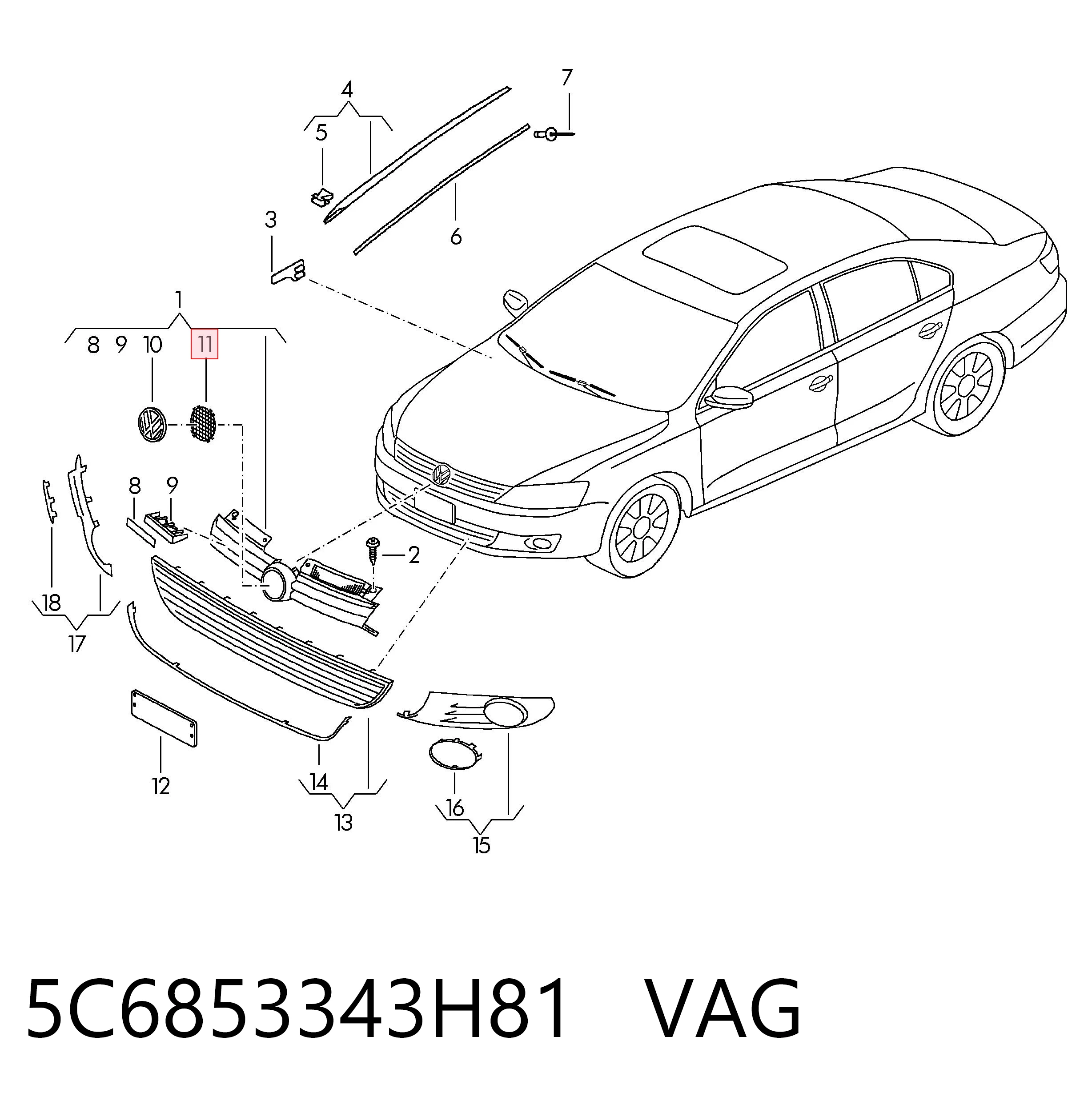 5C6853343H81 VAG 