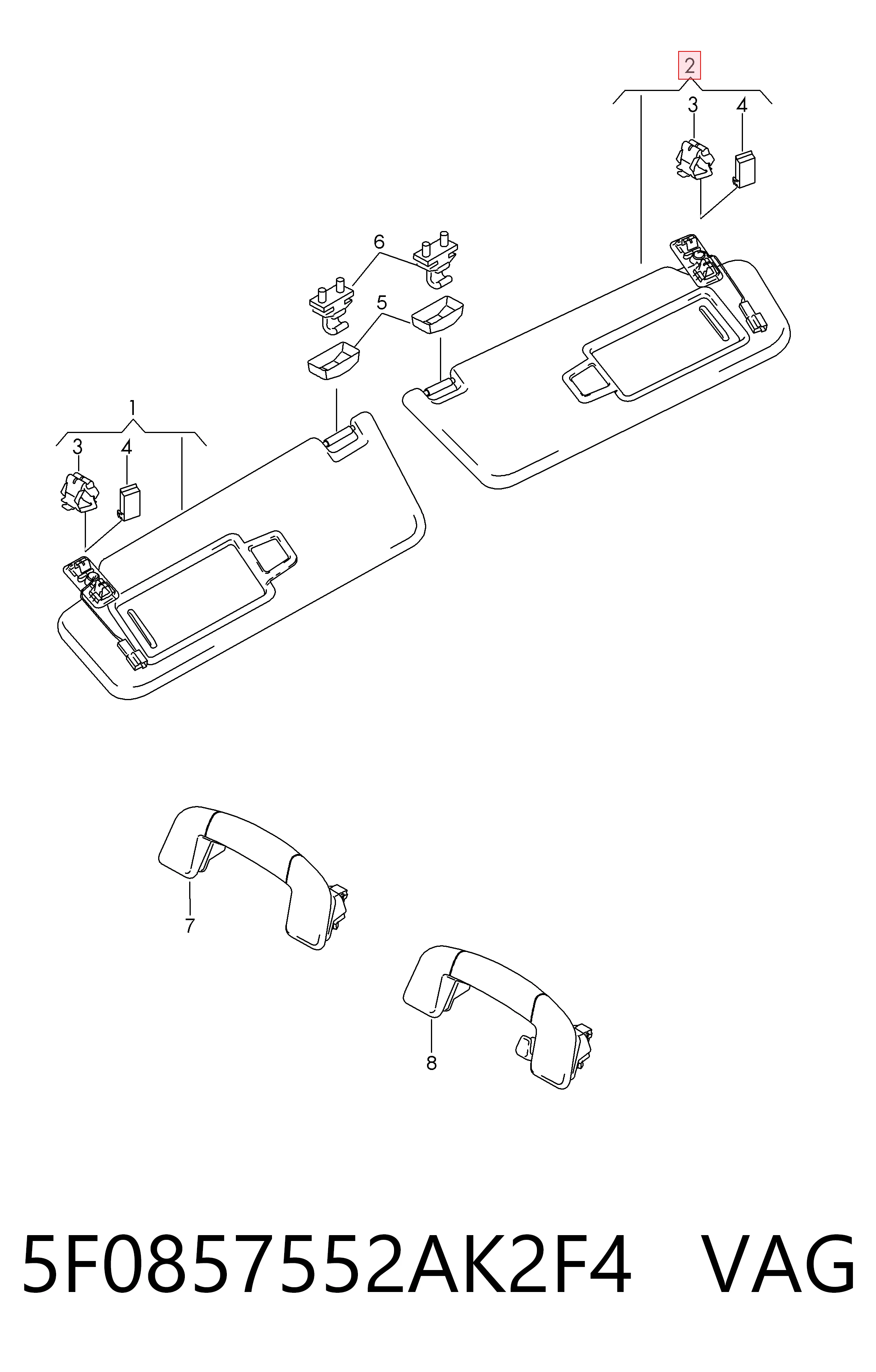Pala contra o sol para Seat Leon 5F1