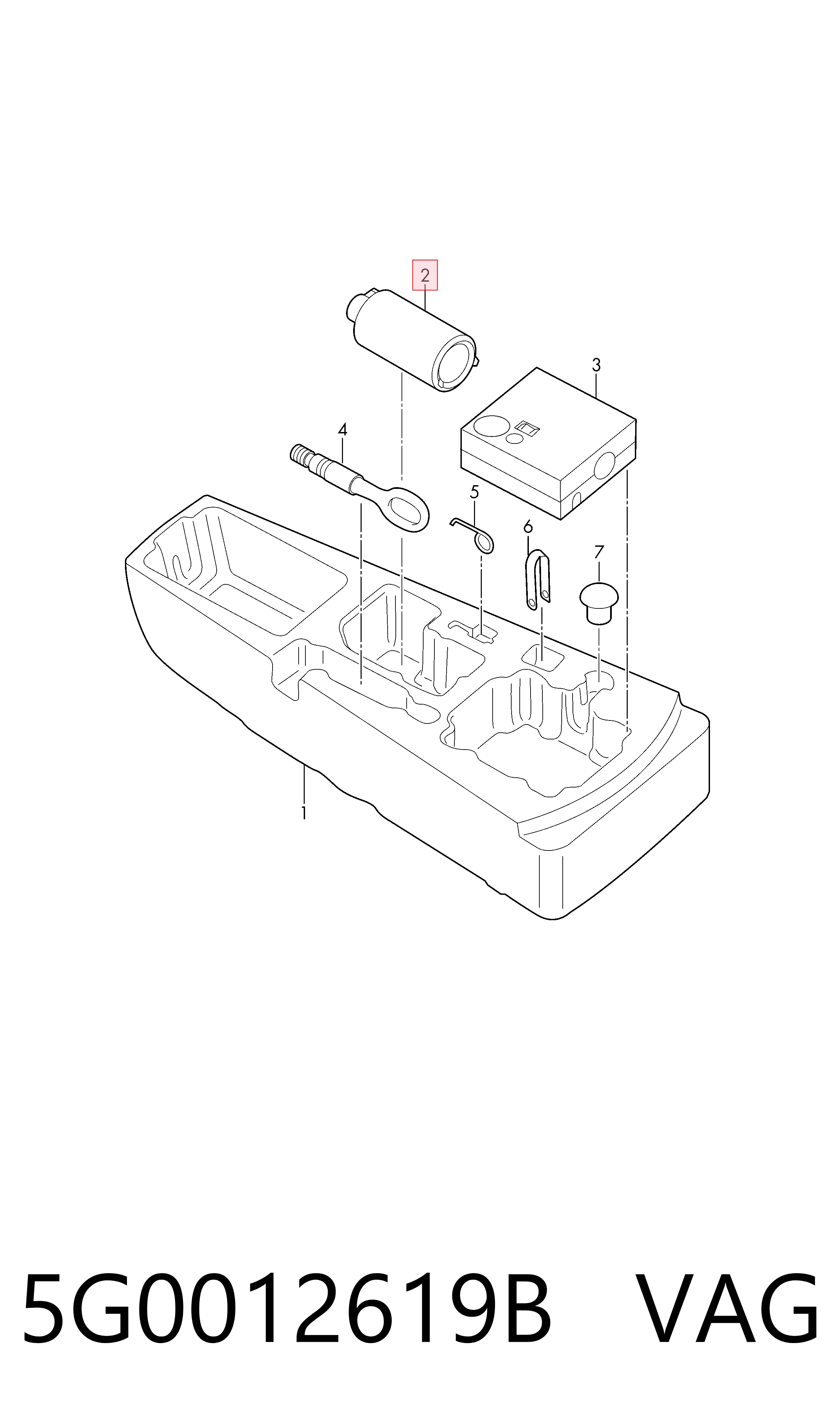 5G0012619B VAG Selante para os pneus