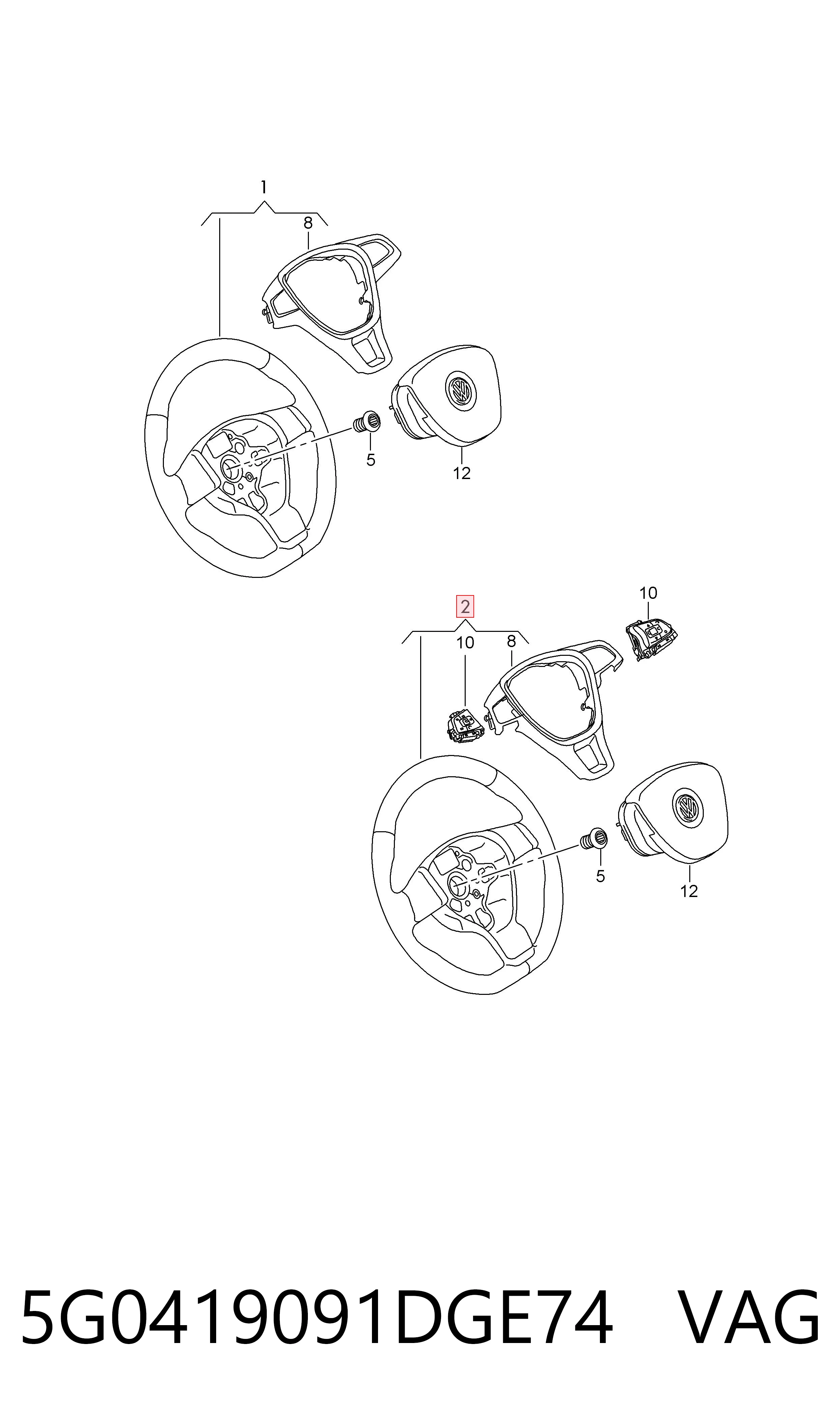 5G0419091DGE74 VAG