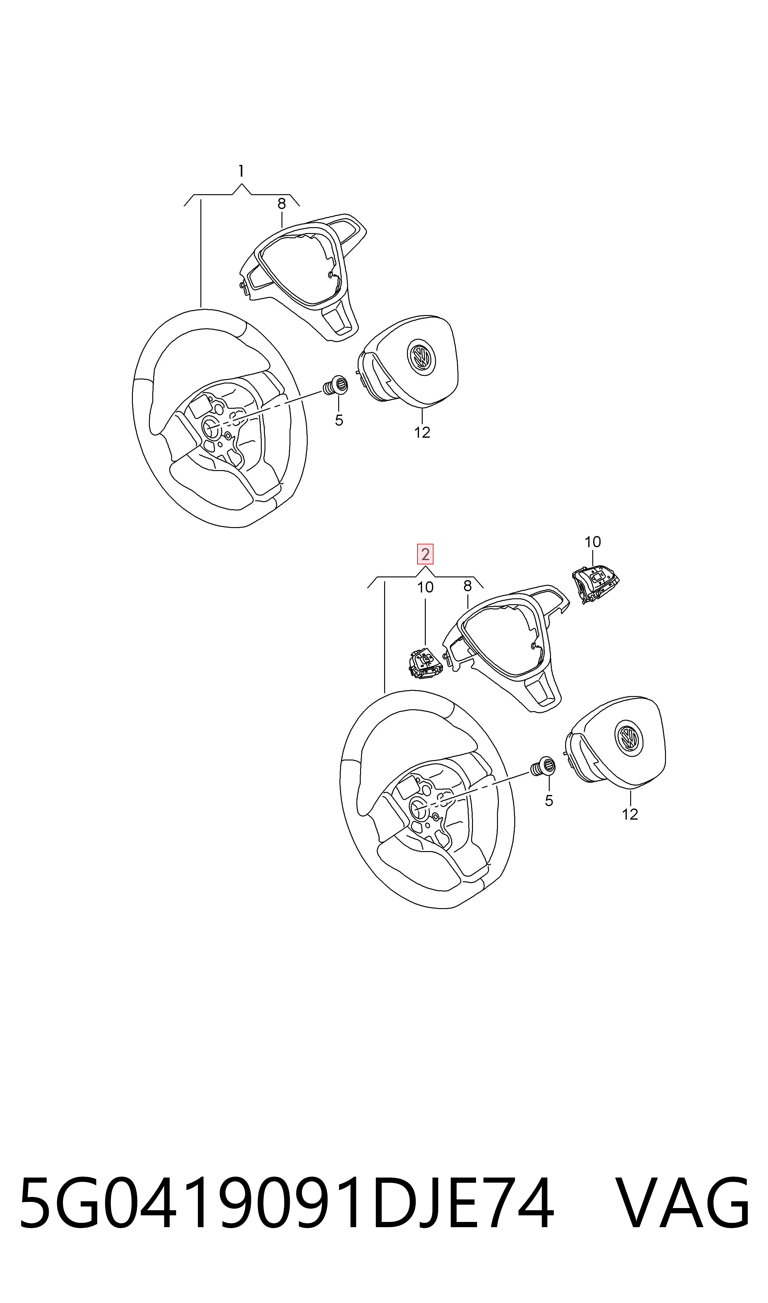 5G0419091DJE74 VAG