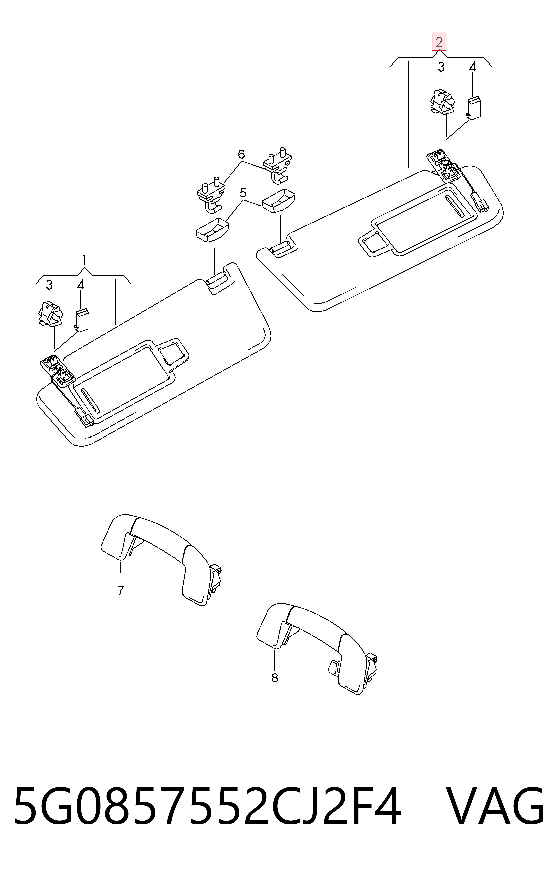 Pala contra o sol para Seat ATECA  KH7, KHP