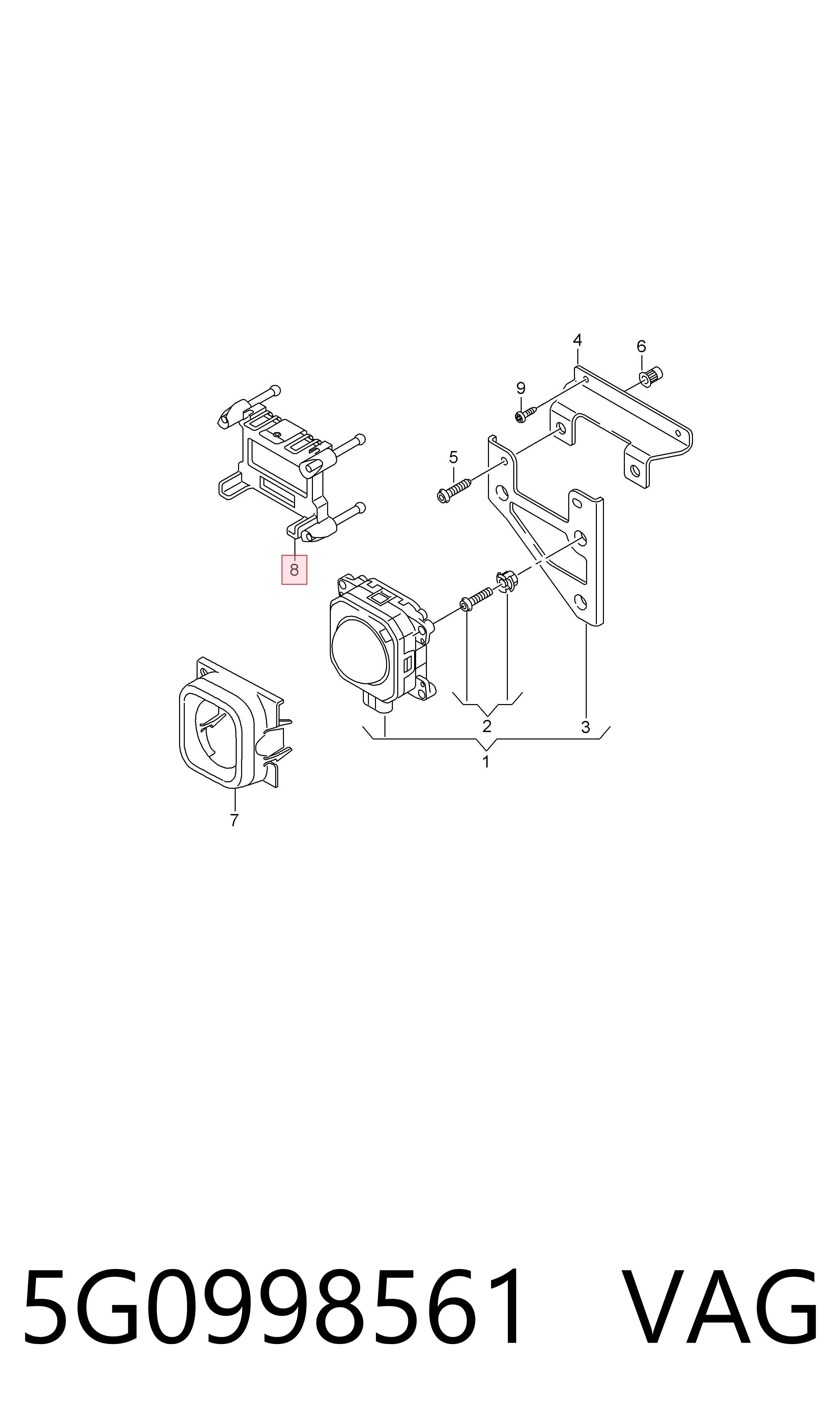 Consola de radar de controlo de cruzeiro (distronic) VAG 5G0998561 preço, a partir de 75,75 USD