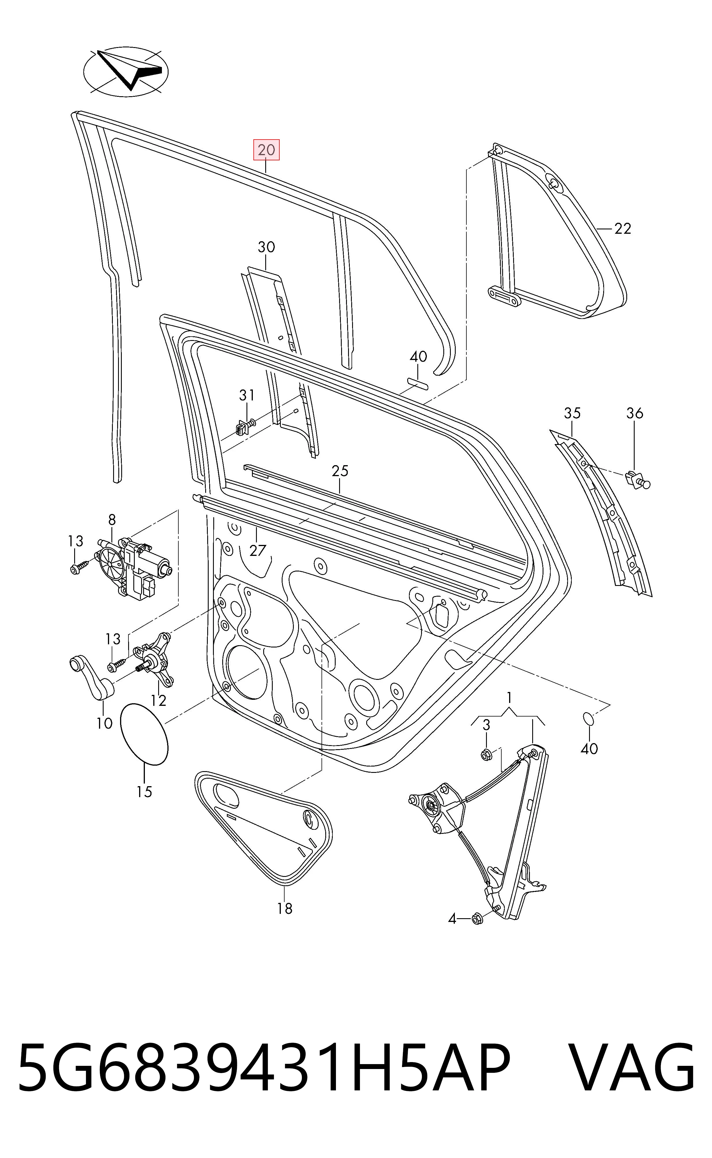 5G6839431H5AP VAG 