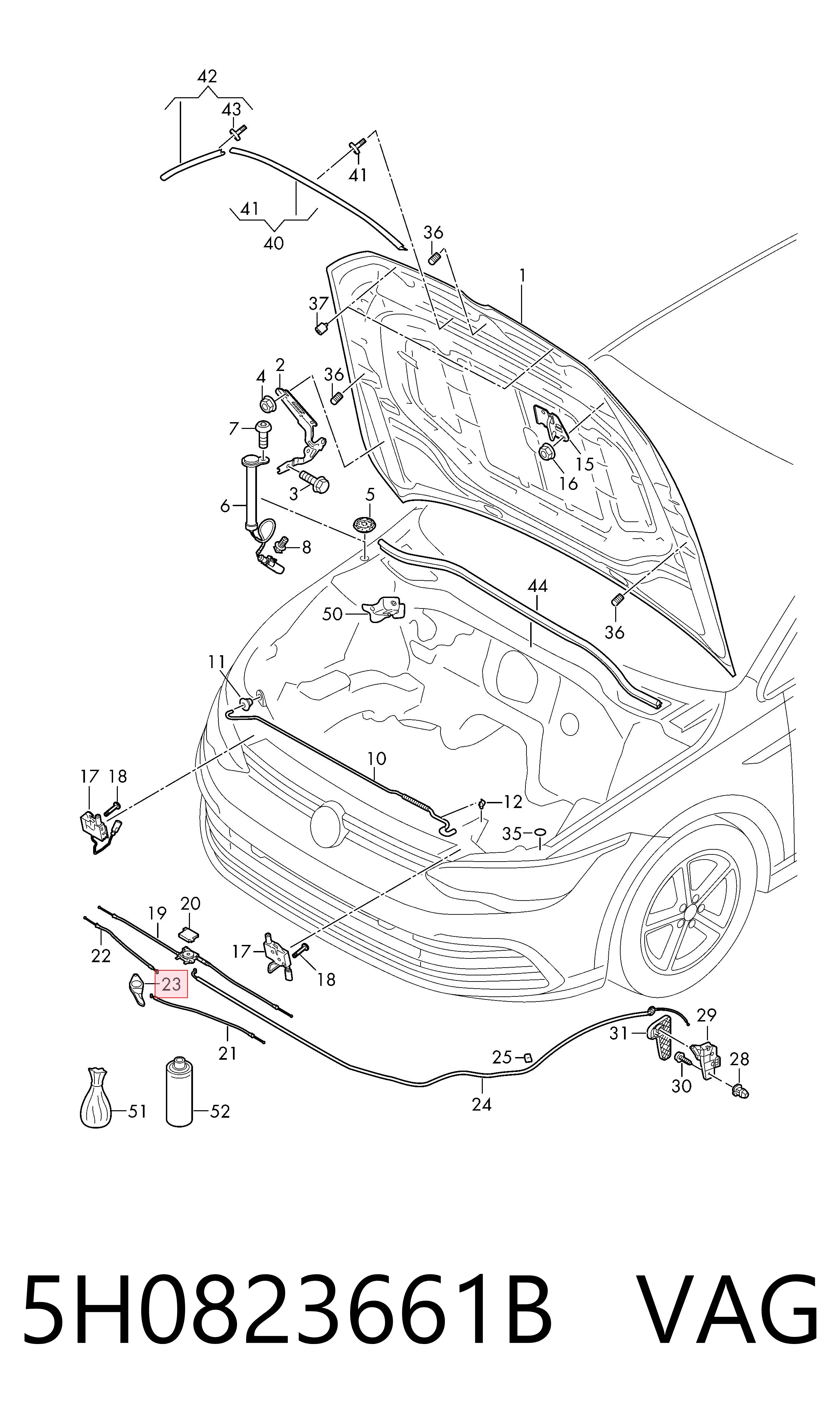  VAG 5H0823661B preço, a partir de 16,42 USD