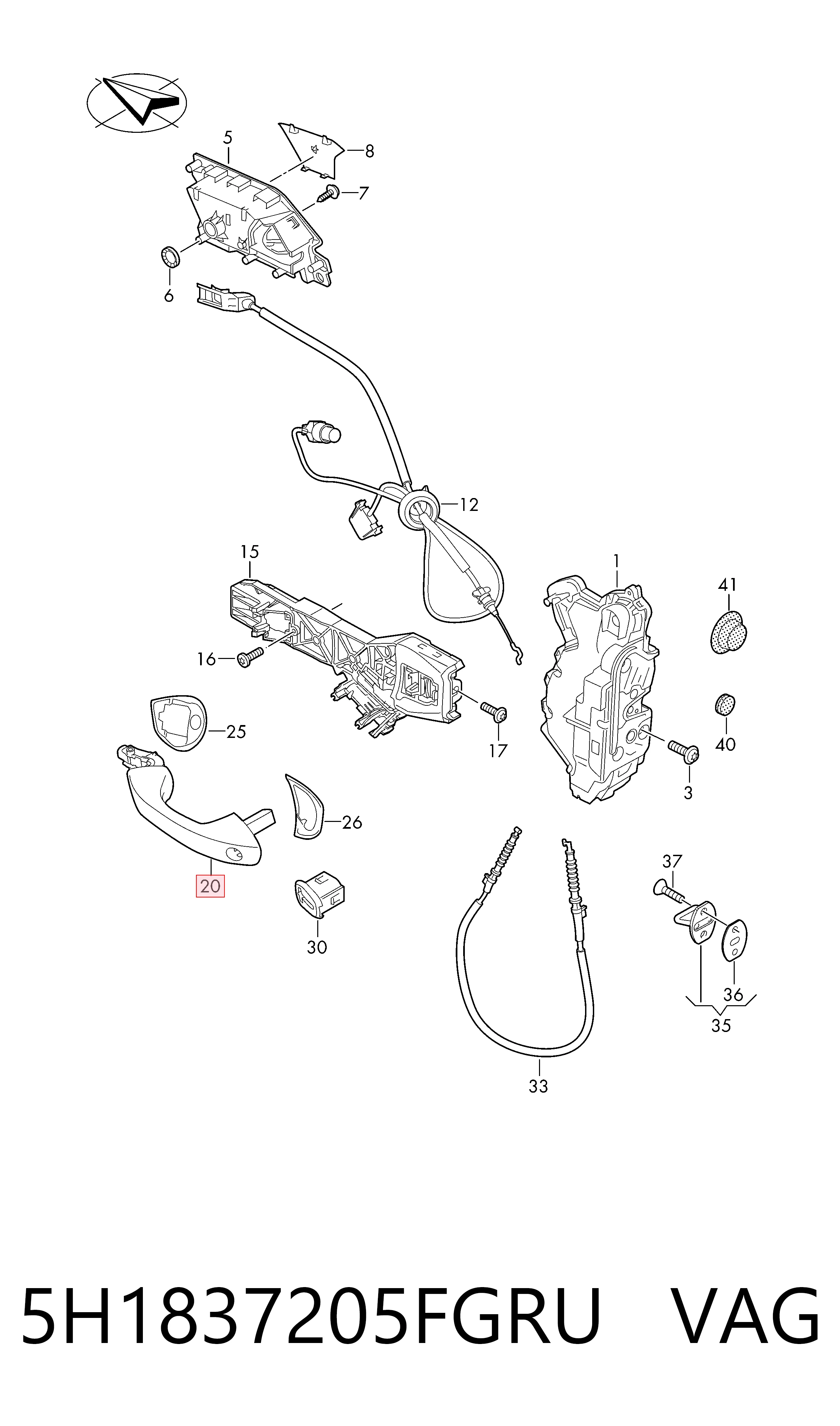 5H1837205FGRU VAG