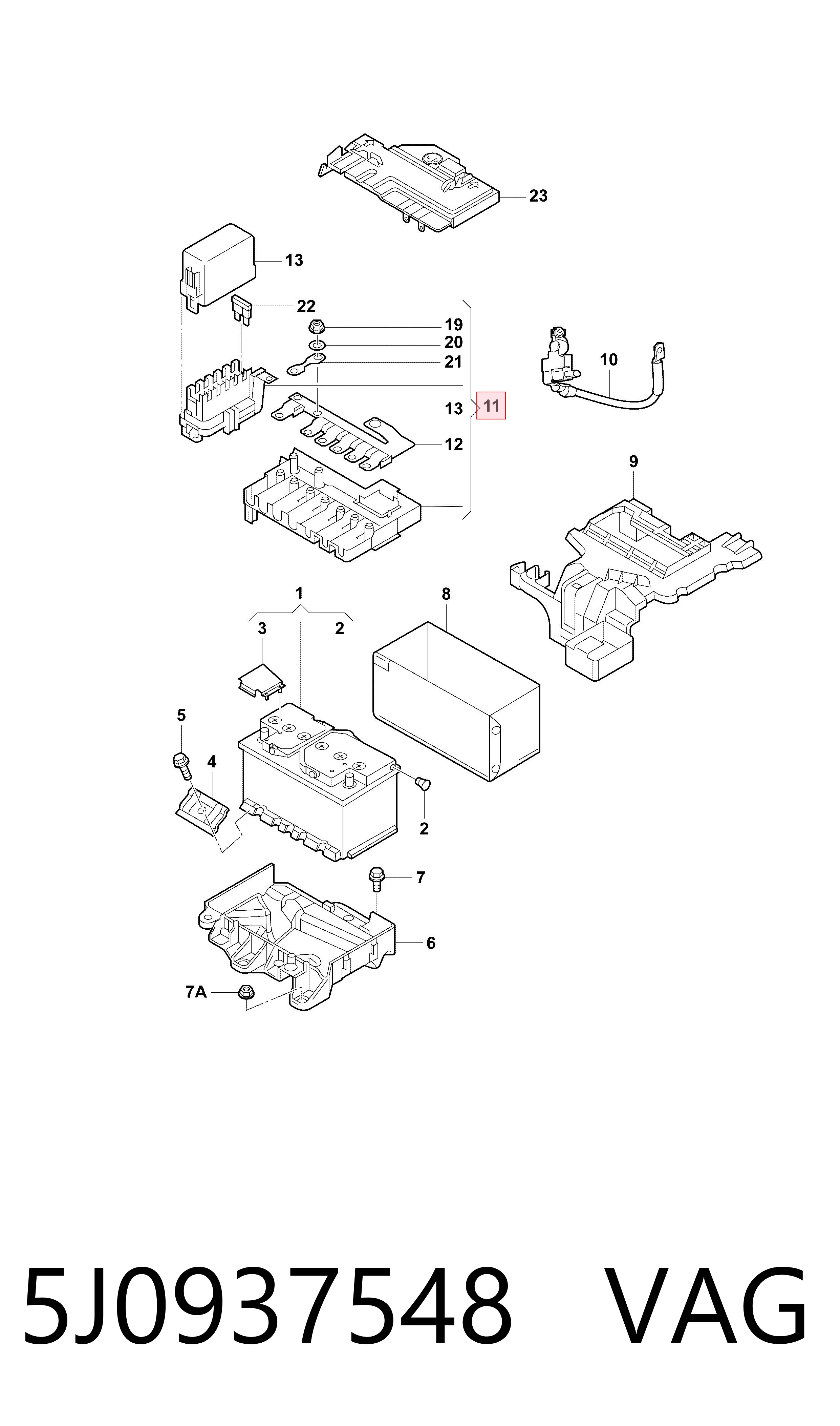 Unidade de dispositivos de segurança para Skoda Fabia I 6Y2