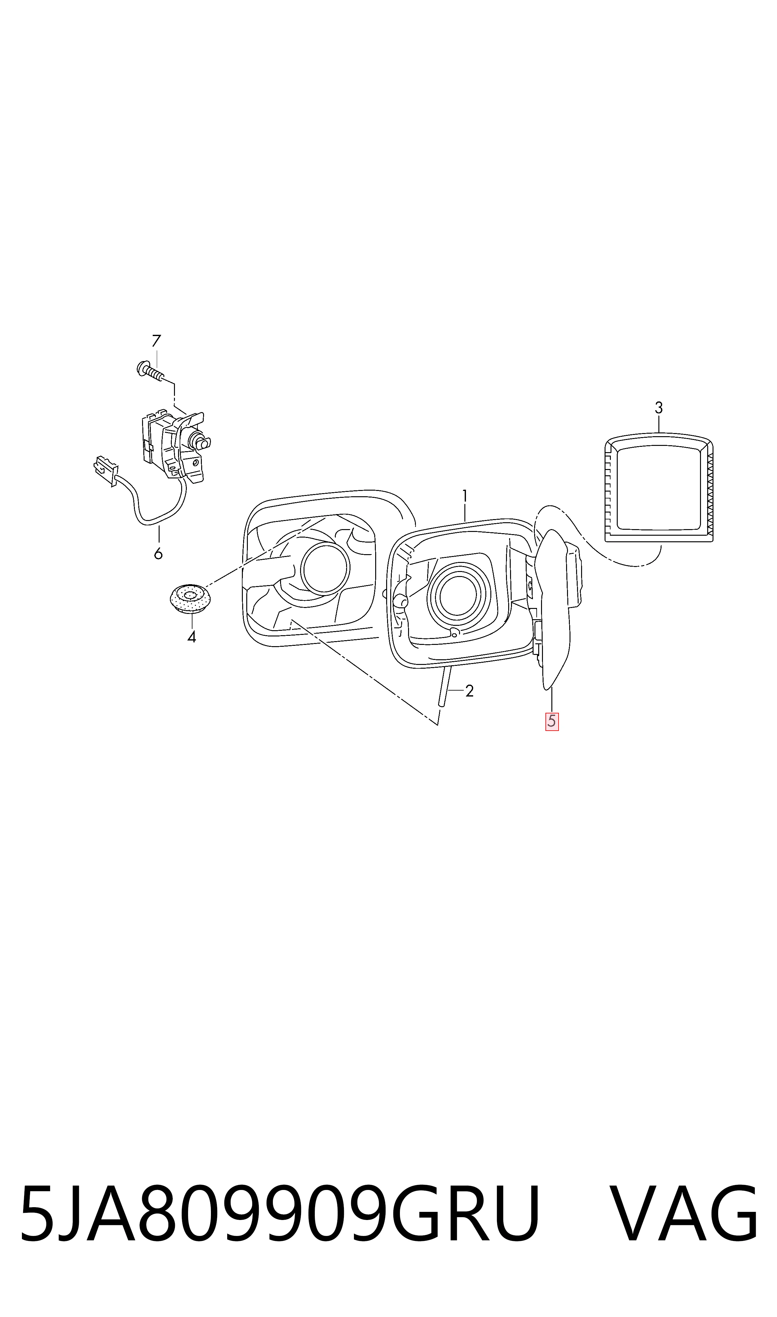  Alcapão do tanque de combustível Skoda Rapid hatchback (NH3, NK3, NK6) (2012 - 2022) 