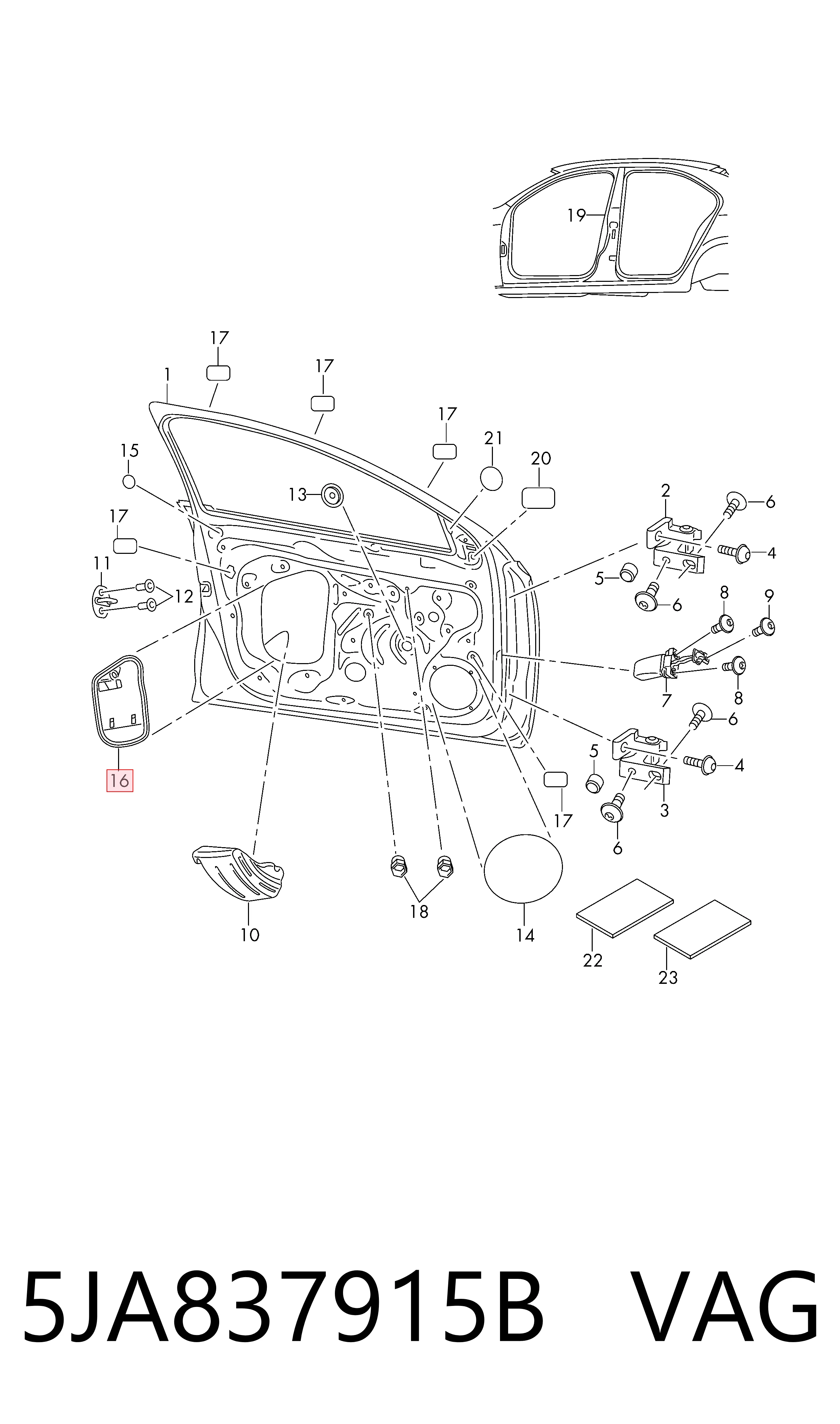  VAG 5JA837915B preço, a partir de 35,82 USD