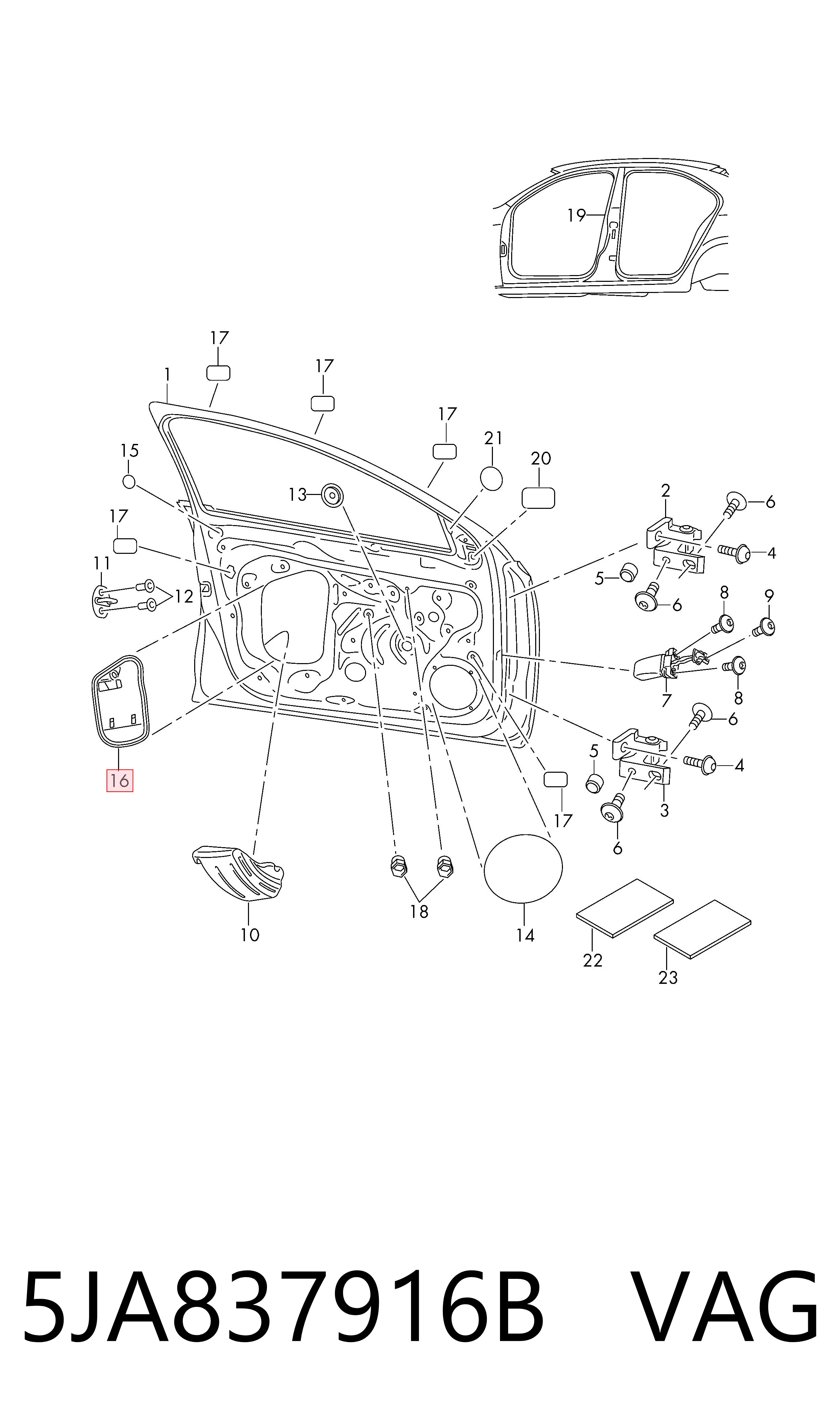  VAG 5JA837916B preço, a partir de 33,76 USD
