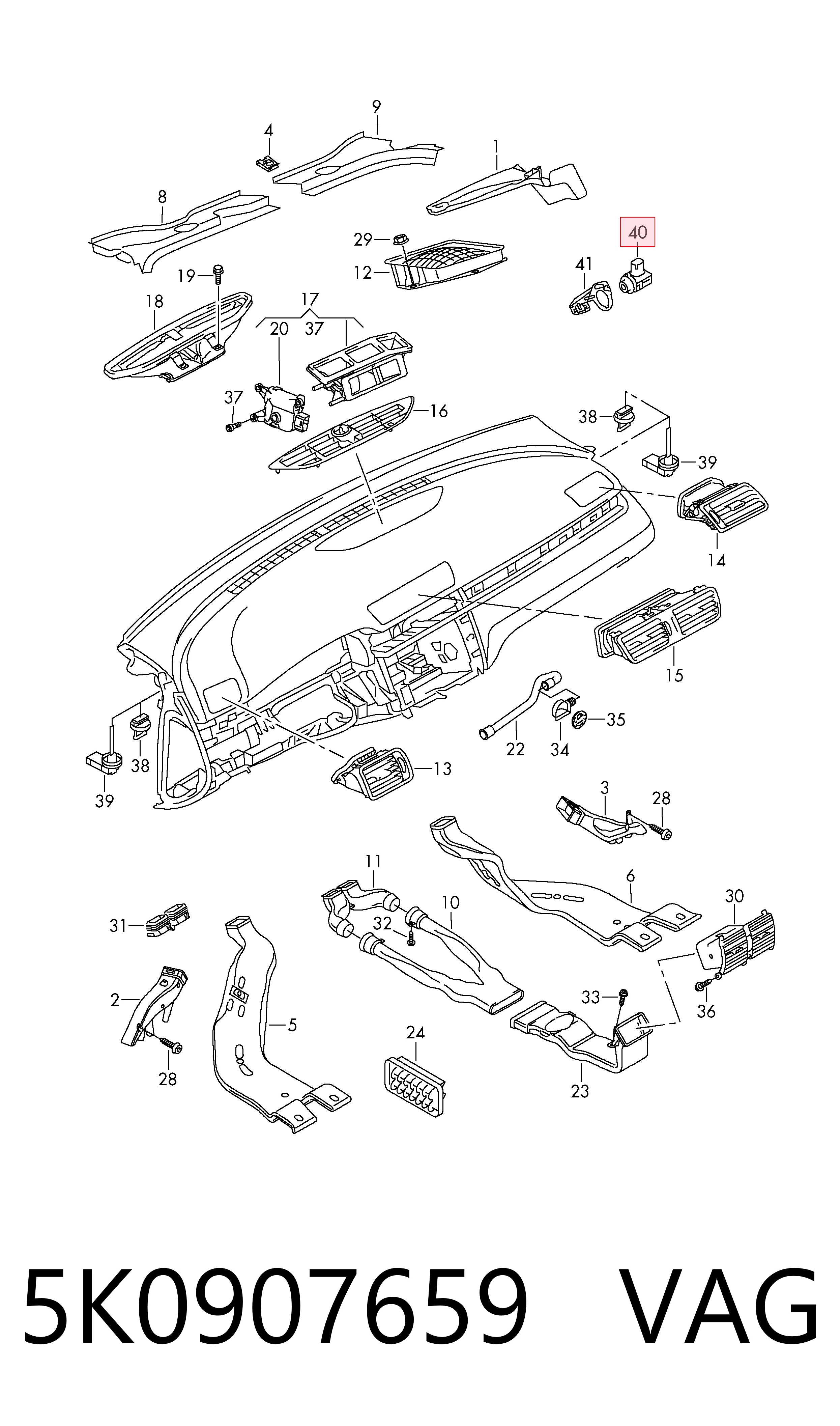 Compre 5K0907659 VAG Sensor de sujidade de ar