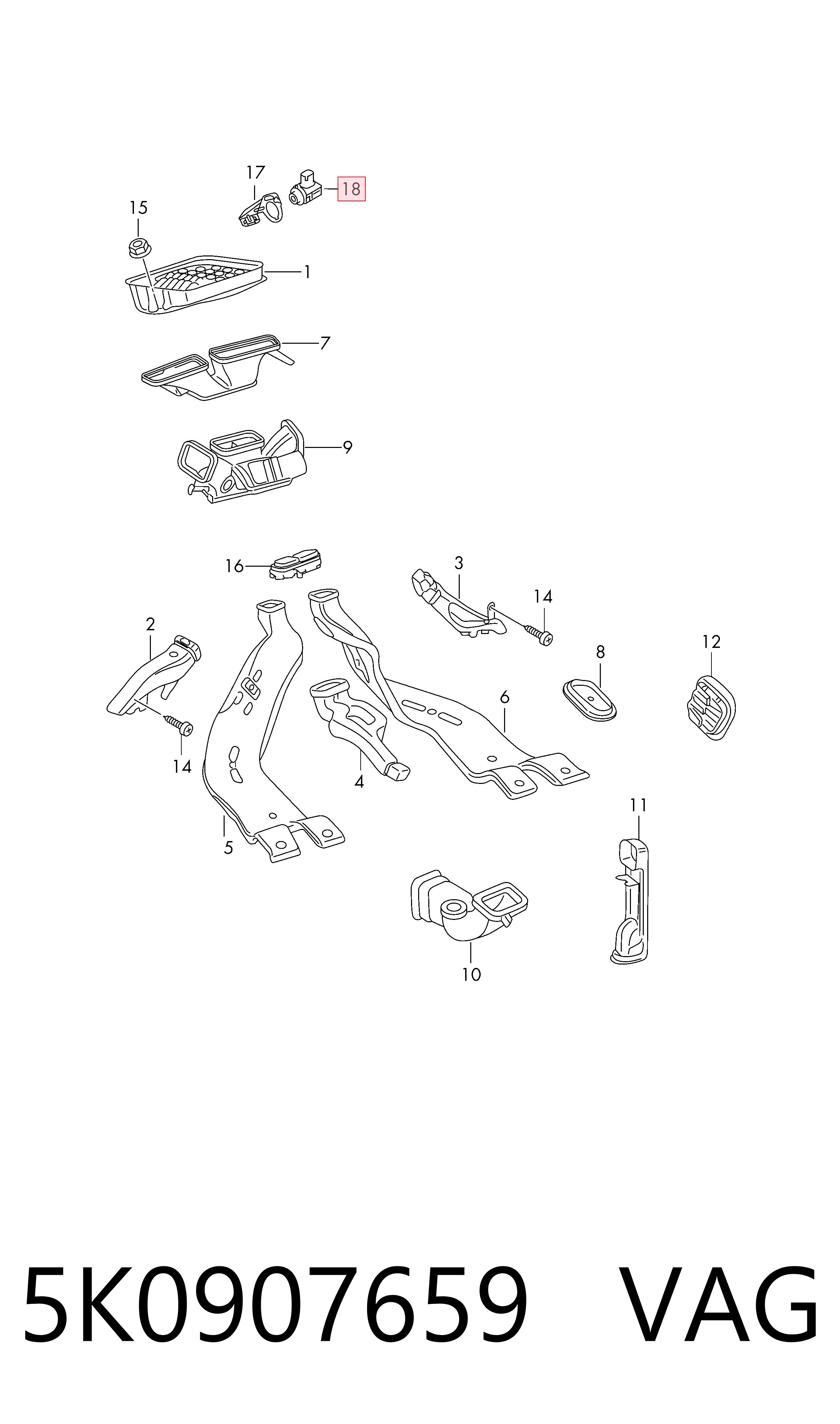 Sensor de sujidade de ar VAG 5K0907659 preço, a partir de 54,58 USD