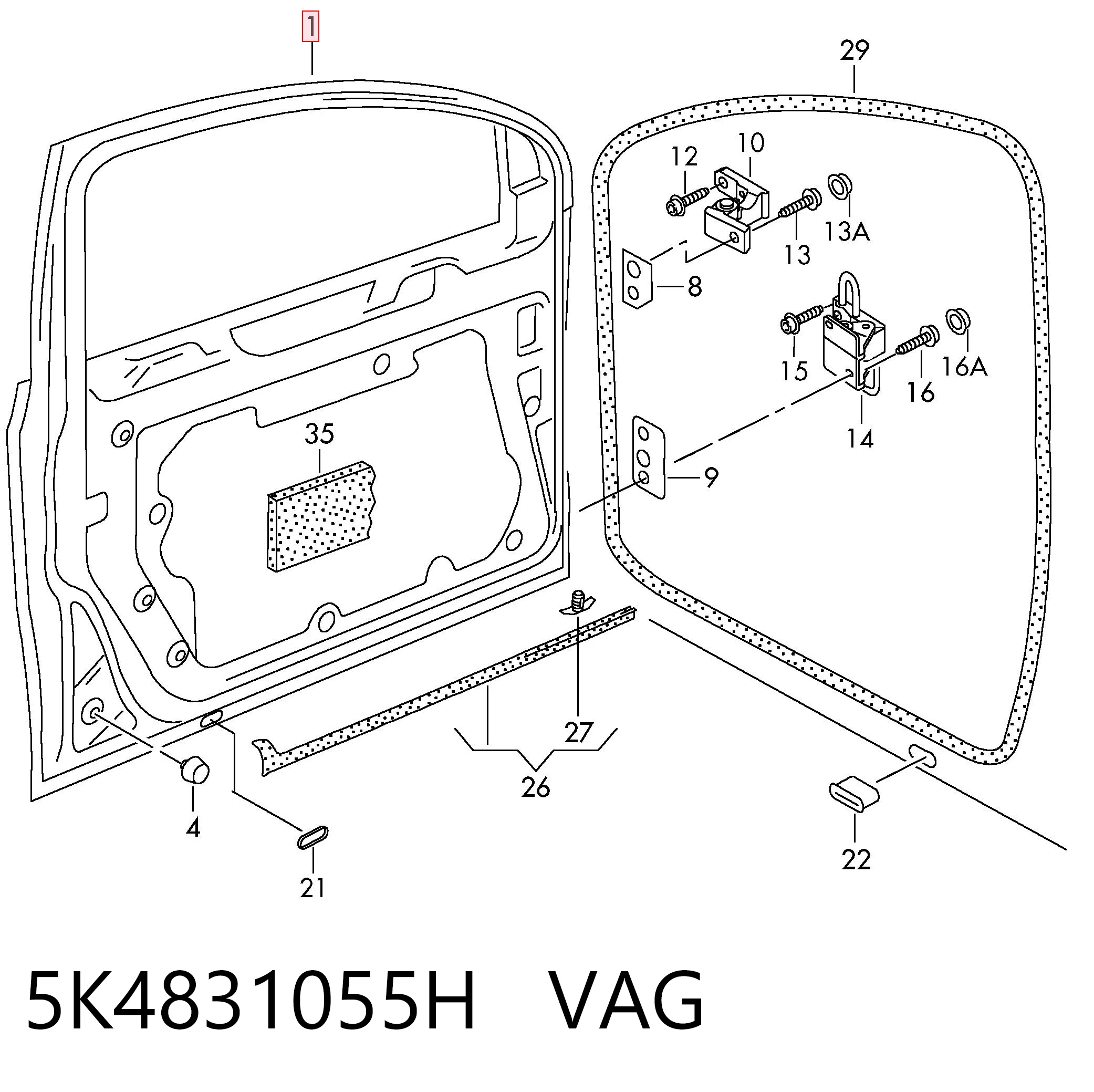 Compre Porta dianteira esquerda Volkswagen Golf 6