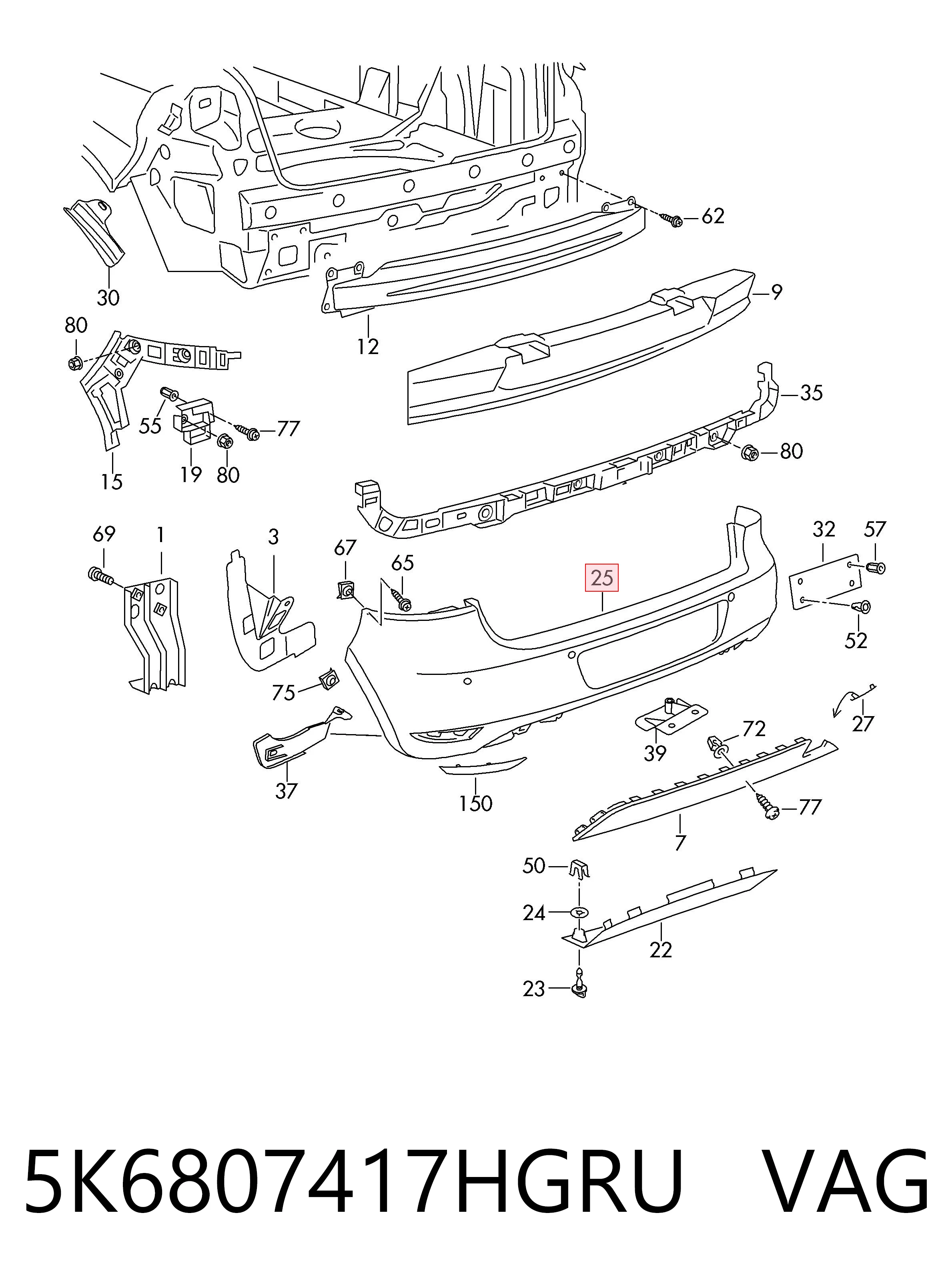 5K6807417HGRU VAG