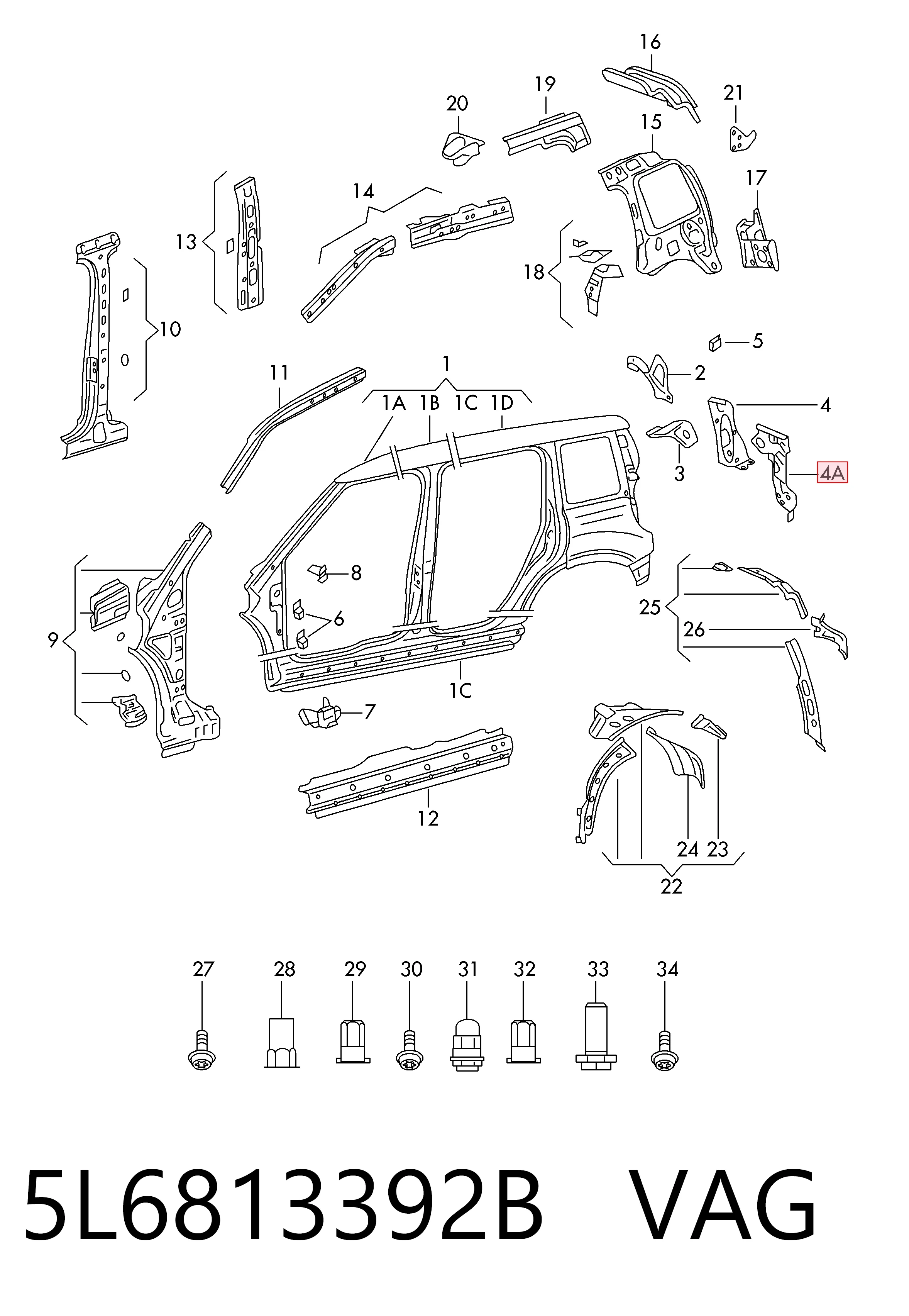  VAG 5L6813392B preço, a partir de 44,65 USD