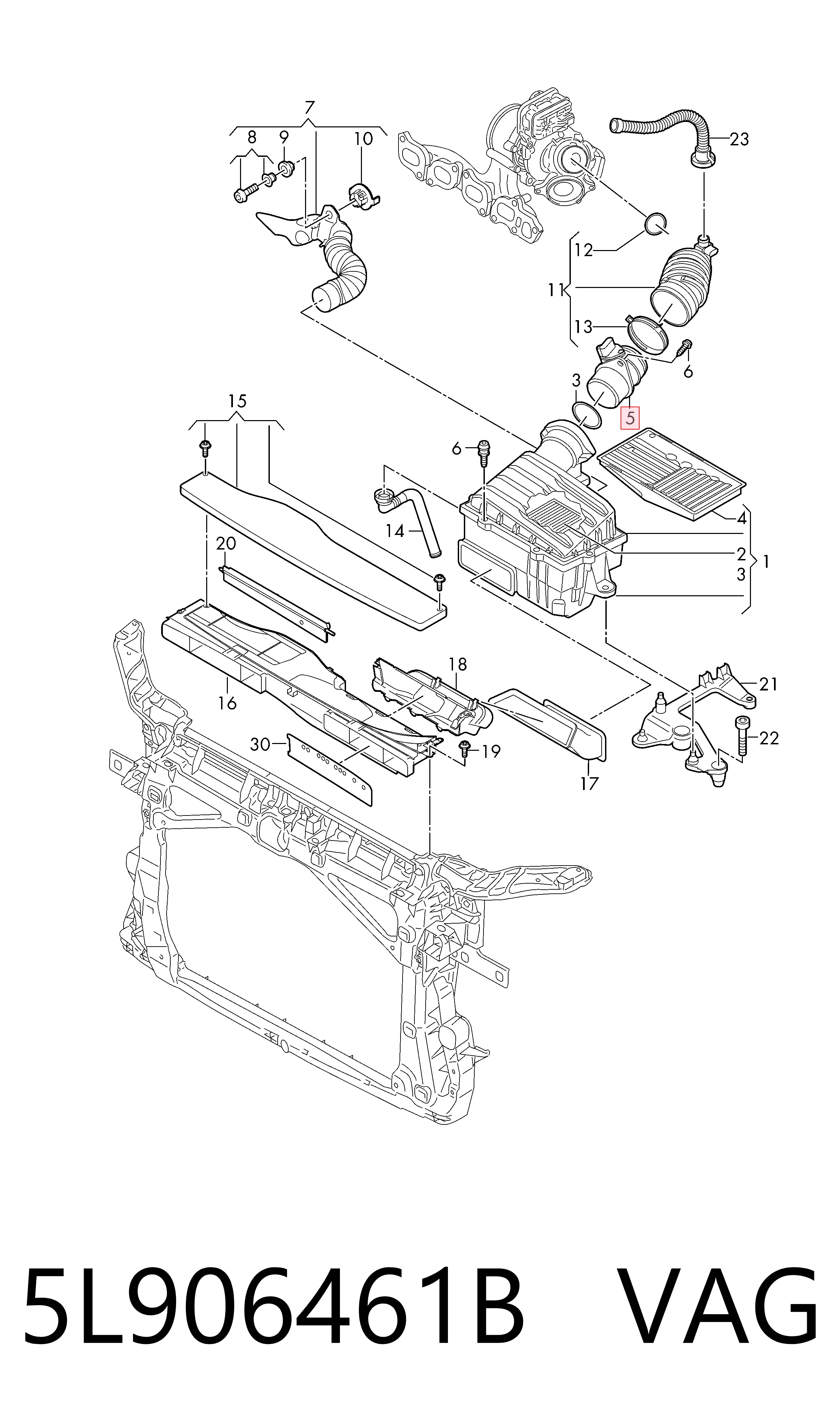  Sensor de fluxo (consumo) de ar, medidor de consumo M.A.F. - (Mass Airflow) Audi A3 Sportback hatchback (8YA, 8YF) (2019 - 2026) Sportback
