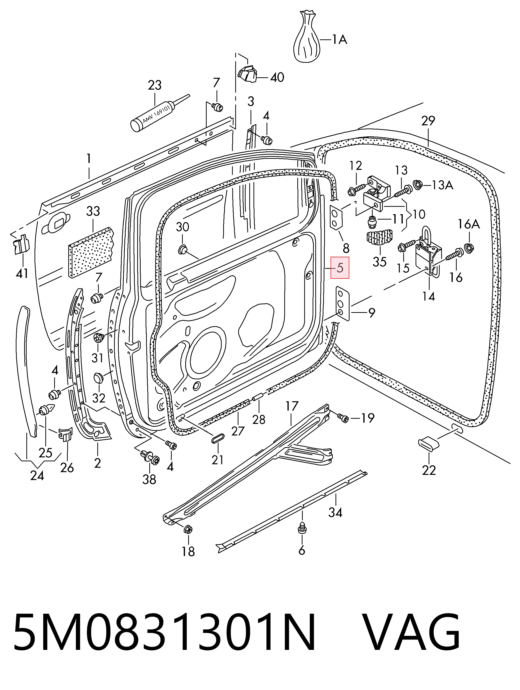 Porta dianteira esquerda Volkswagen Golf PLUS V 5M1, 521