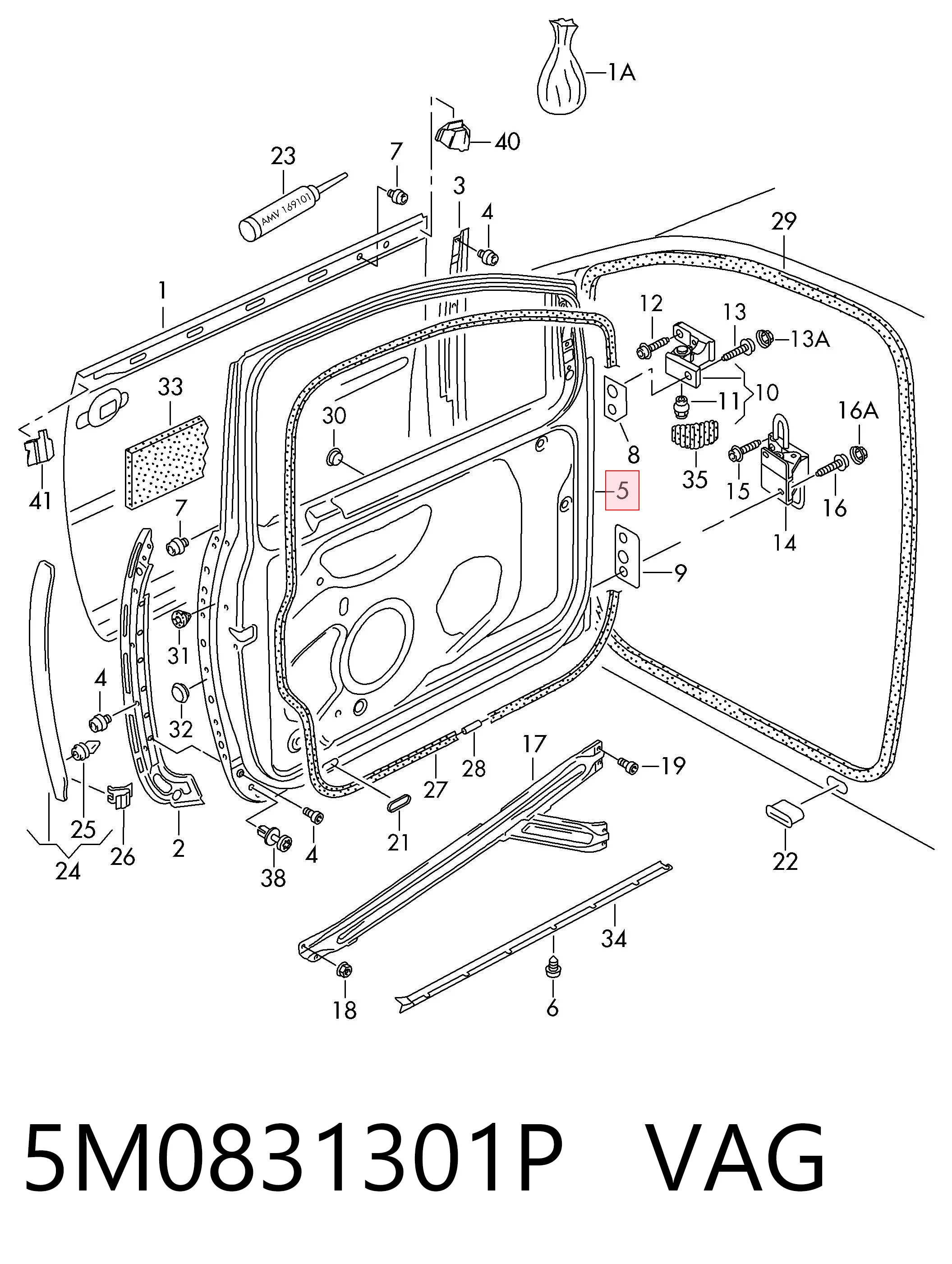  Porta dianteira esquerda Volkswagen Golf PLUS V hatchback (5M1, 521) (2004 - 2013) PLUS V