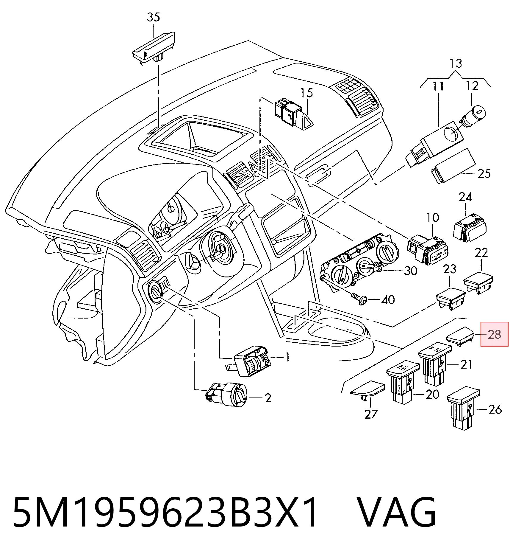 5M1959623B3X1 VAG
