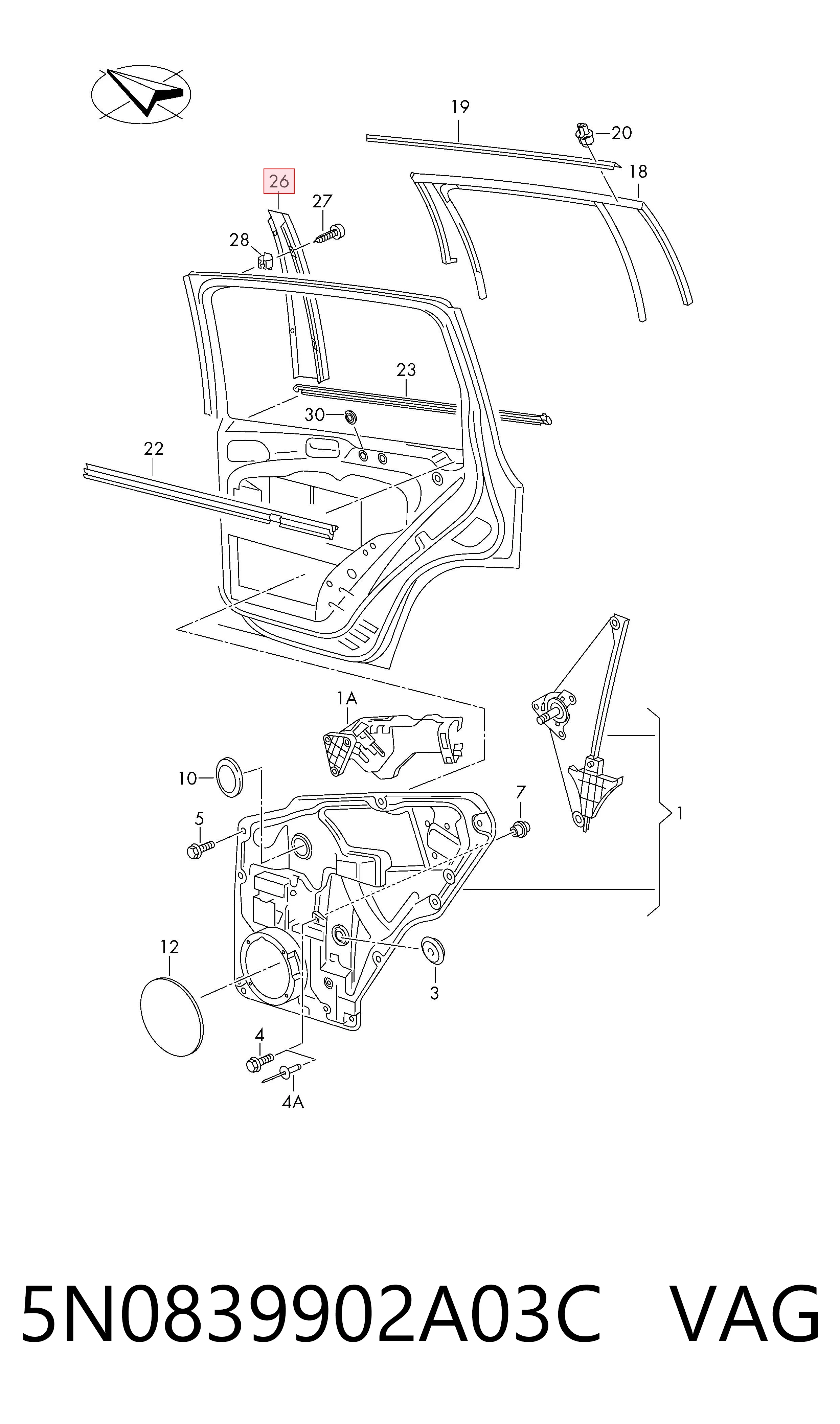  VAG 5N0839902A03C preço, a partir de 84,70 USD