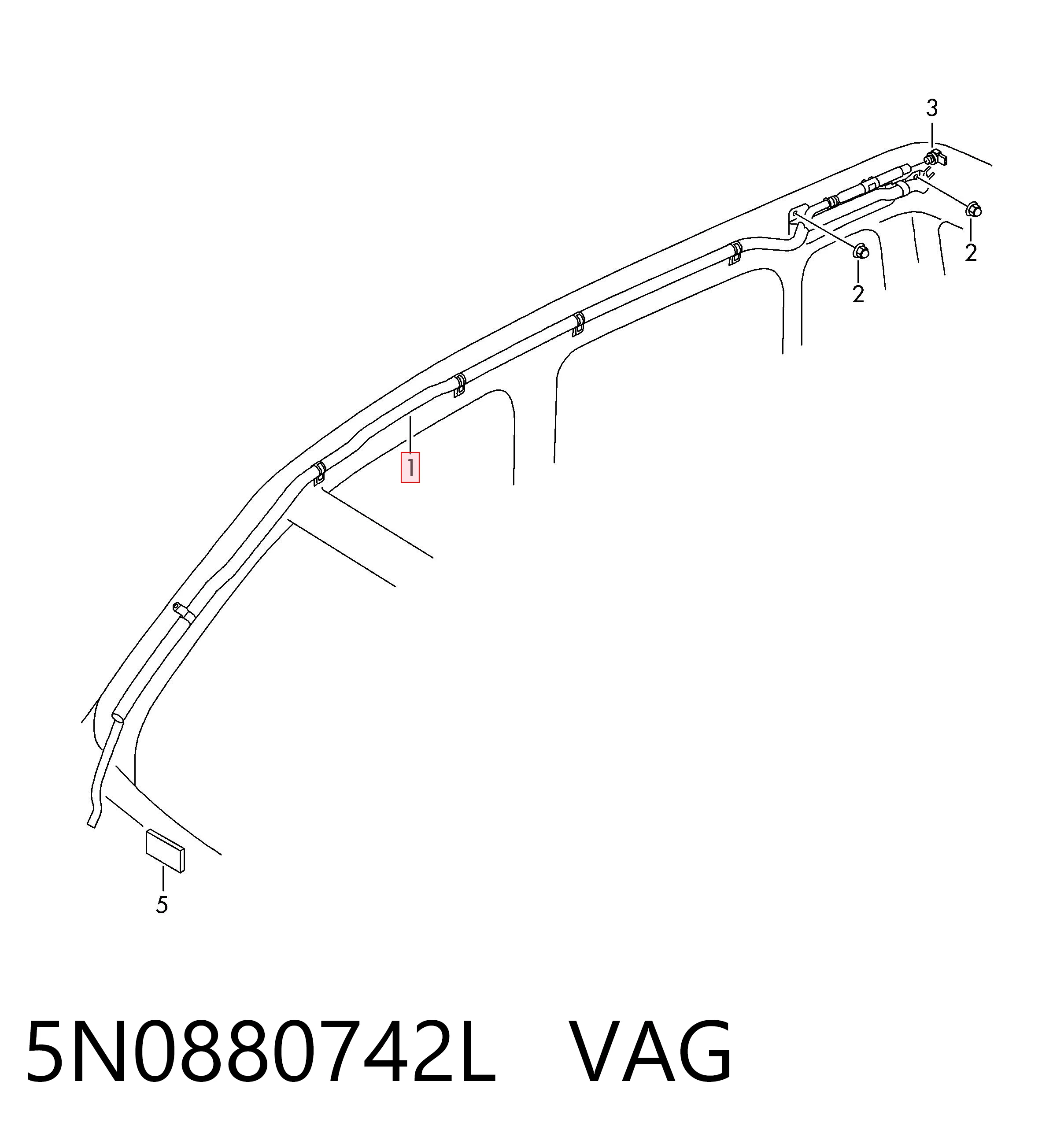 Cinto de segurança (AIRBAG) de estore lateral direito VAG 5N0880742L preço, a partir de 129,40 USD