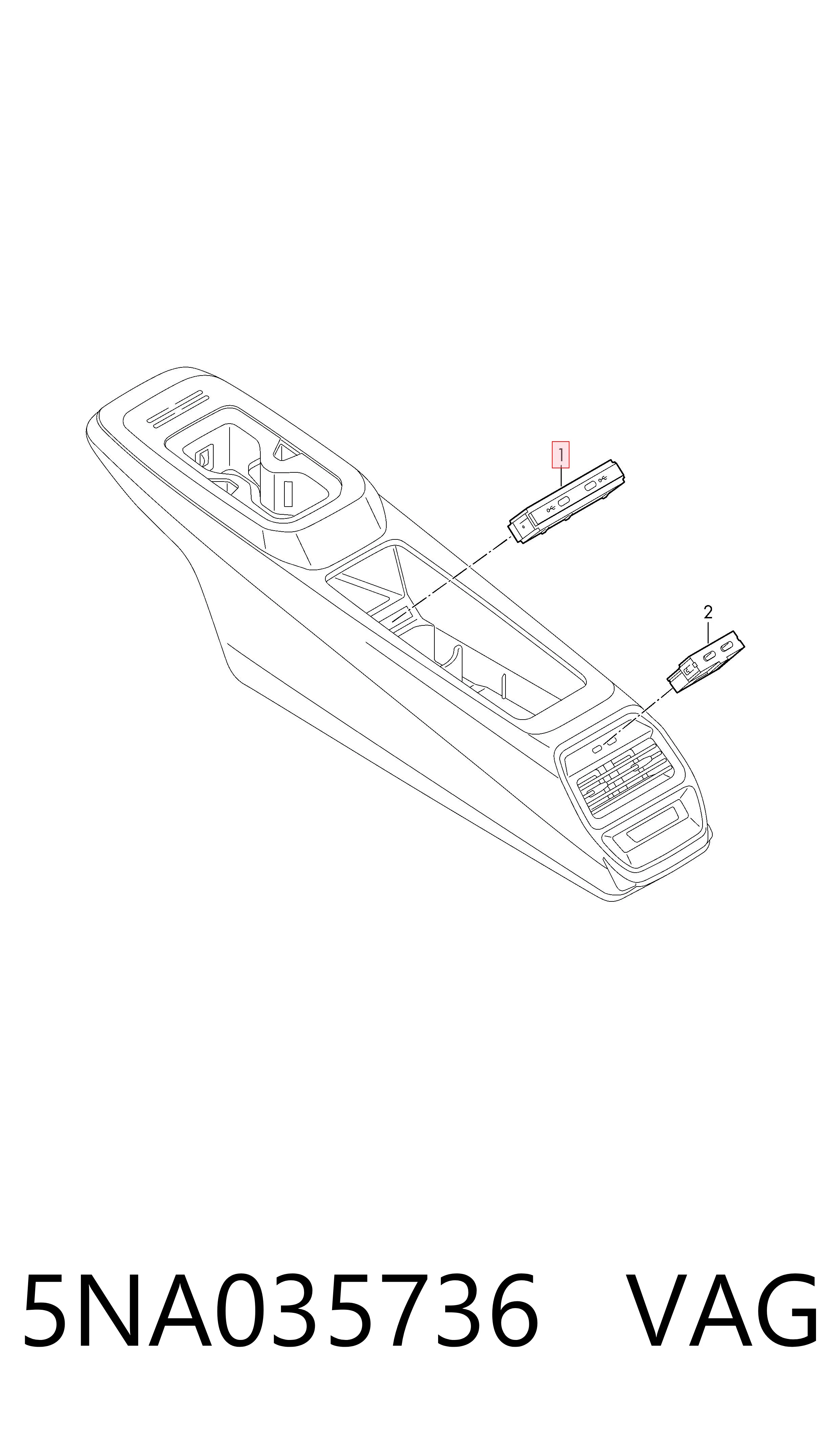 Concentrador USB VAG 5NA035736 preço, a partir de 61,29 USD