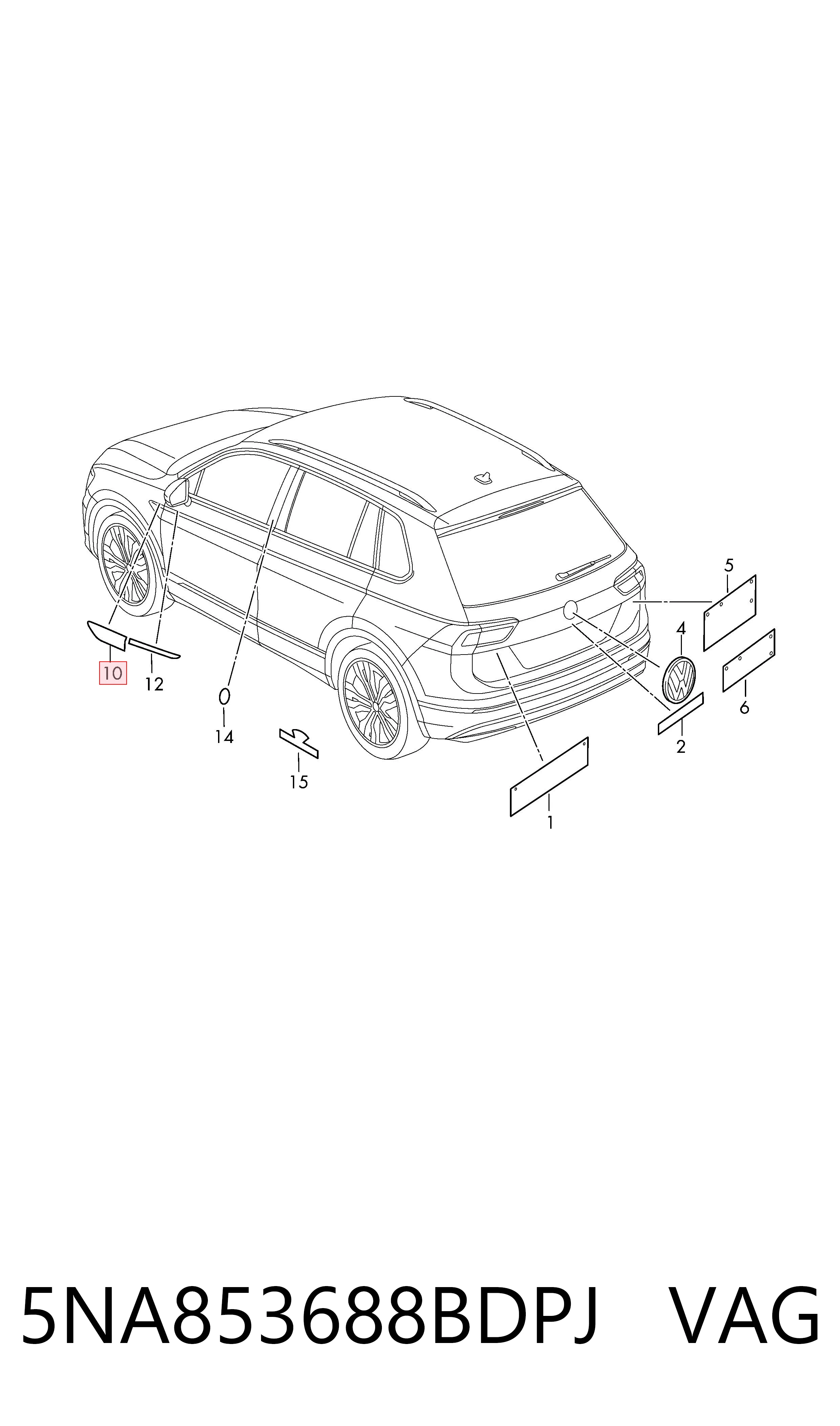  VAG 5NA853688BDPJ preço, a partir de 52,78 USD