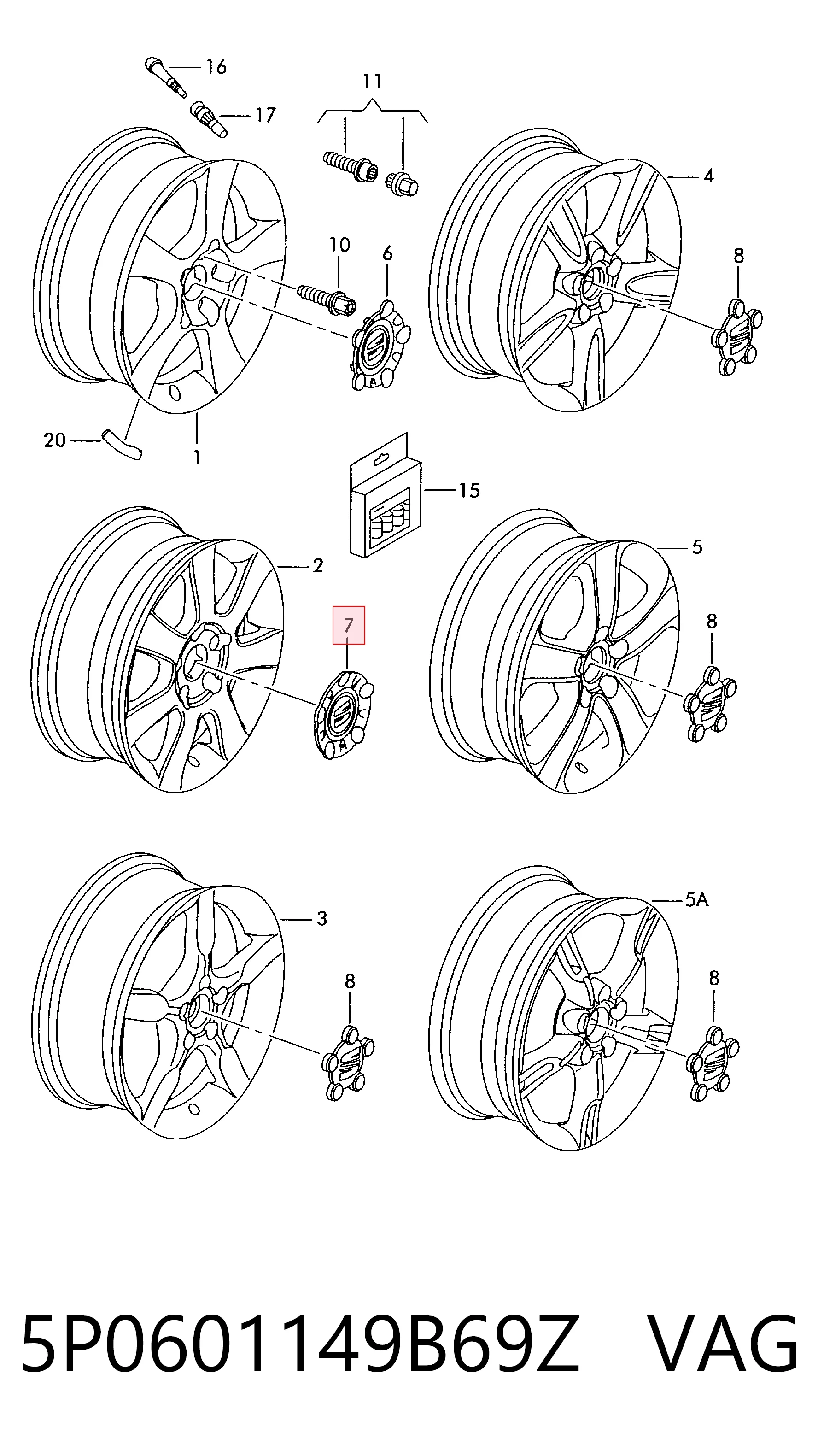 5P0601149B69Z VAG